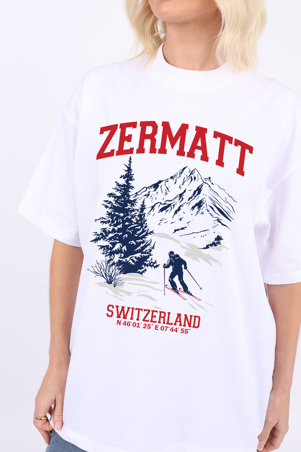 220GSM Oversize T-Shirt In  Zermatt Print