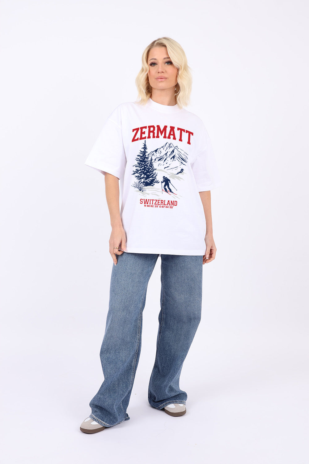 220GSM Oversize T-Shirt In Zermatt Print