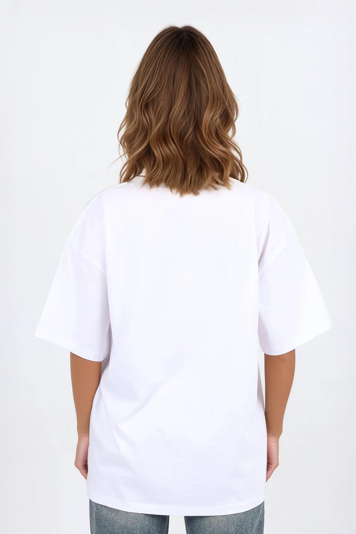 220GSM Oversized T-Shirt in Copenhagen Strawberry Floral Print