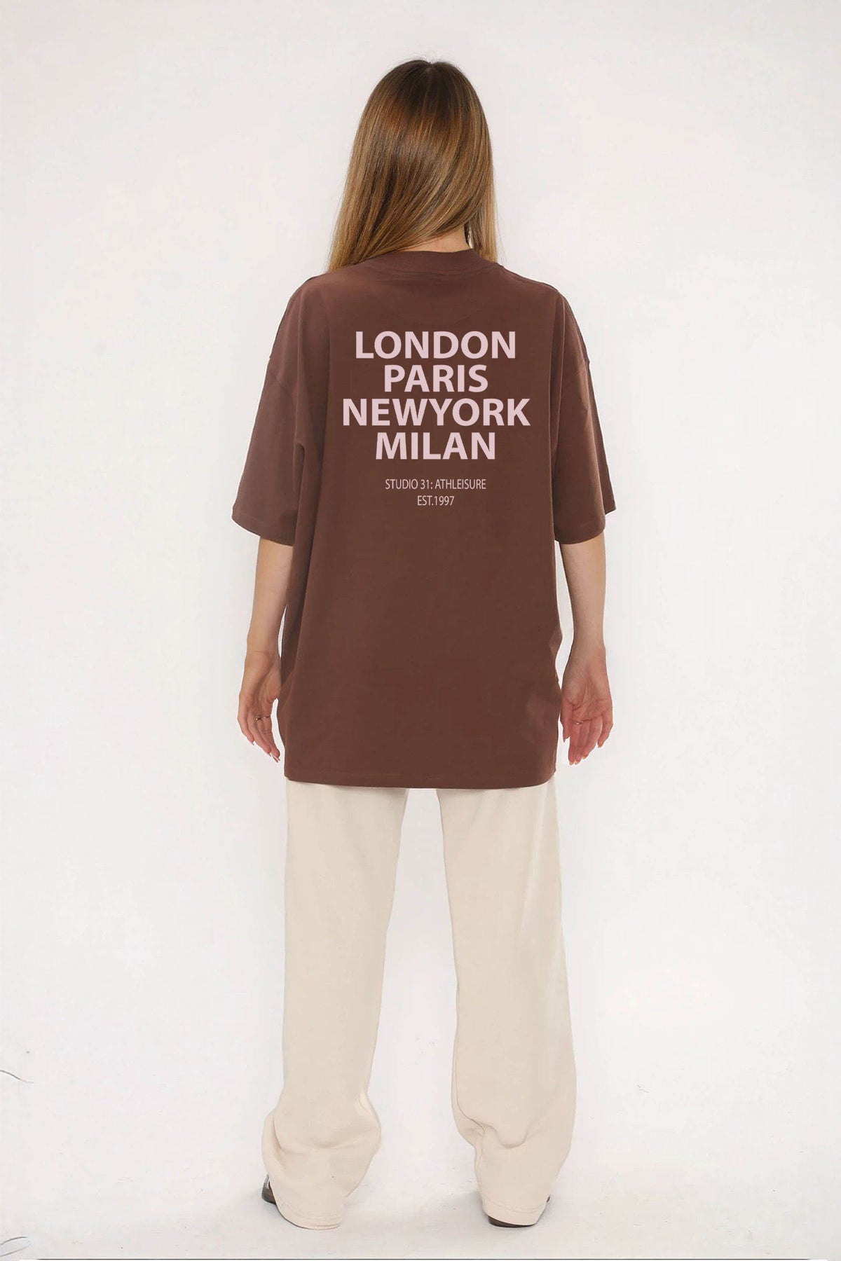 220GSM Oversized T-Shirt In Athleisure Studio Print