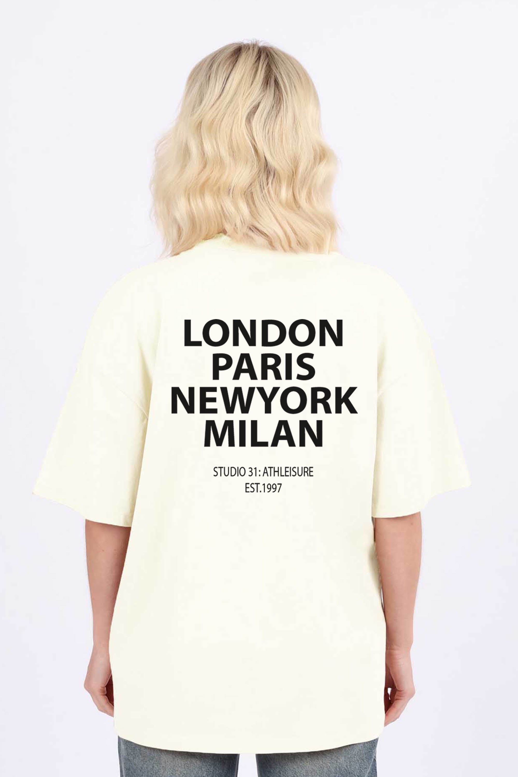 220GSM Oversized T-Shirt In Athleisure Studio Print