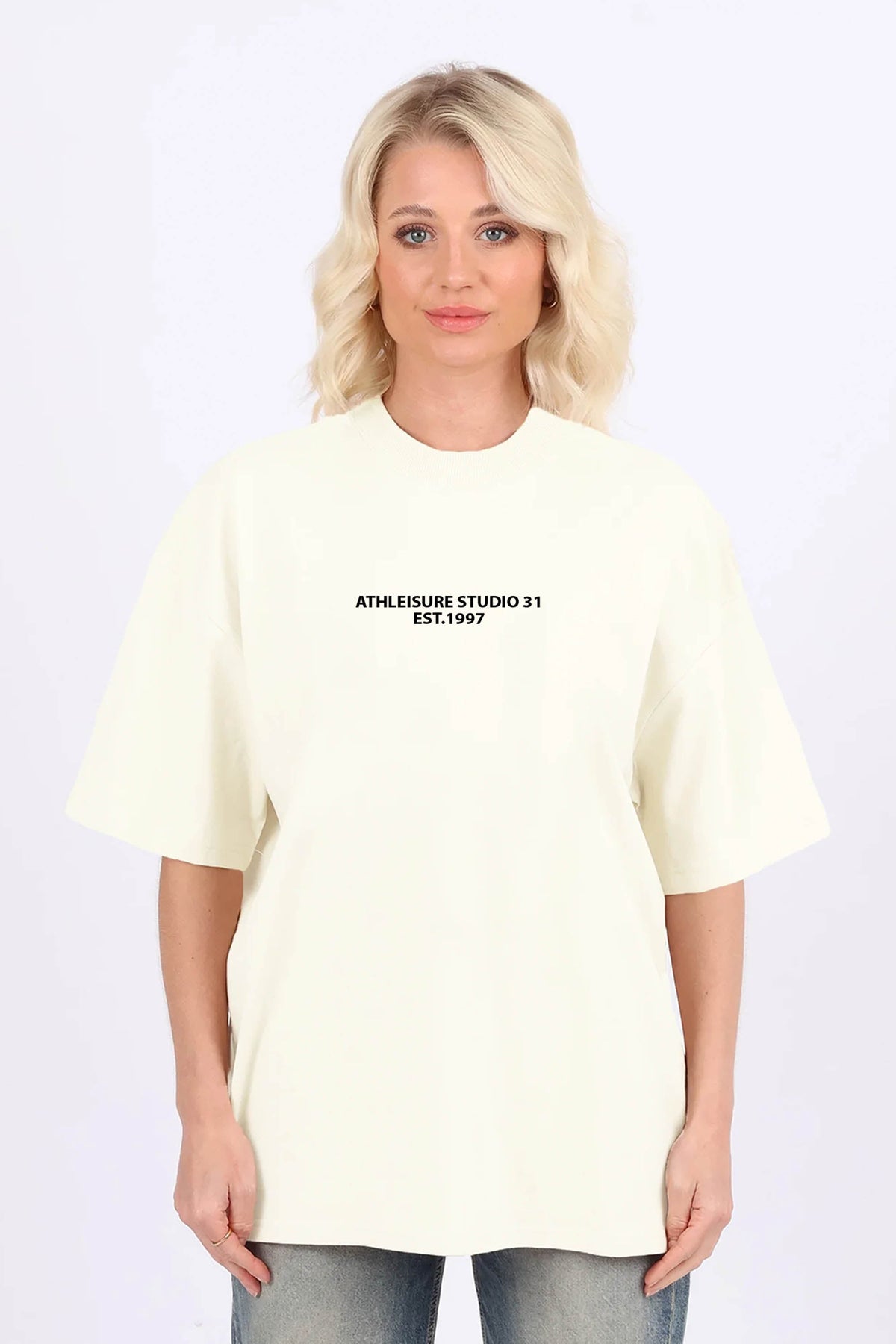 220GSM Oversized T-Shirt In Athleisure Studio Print