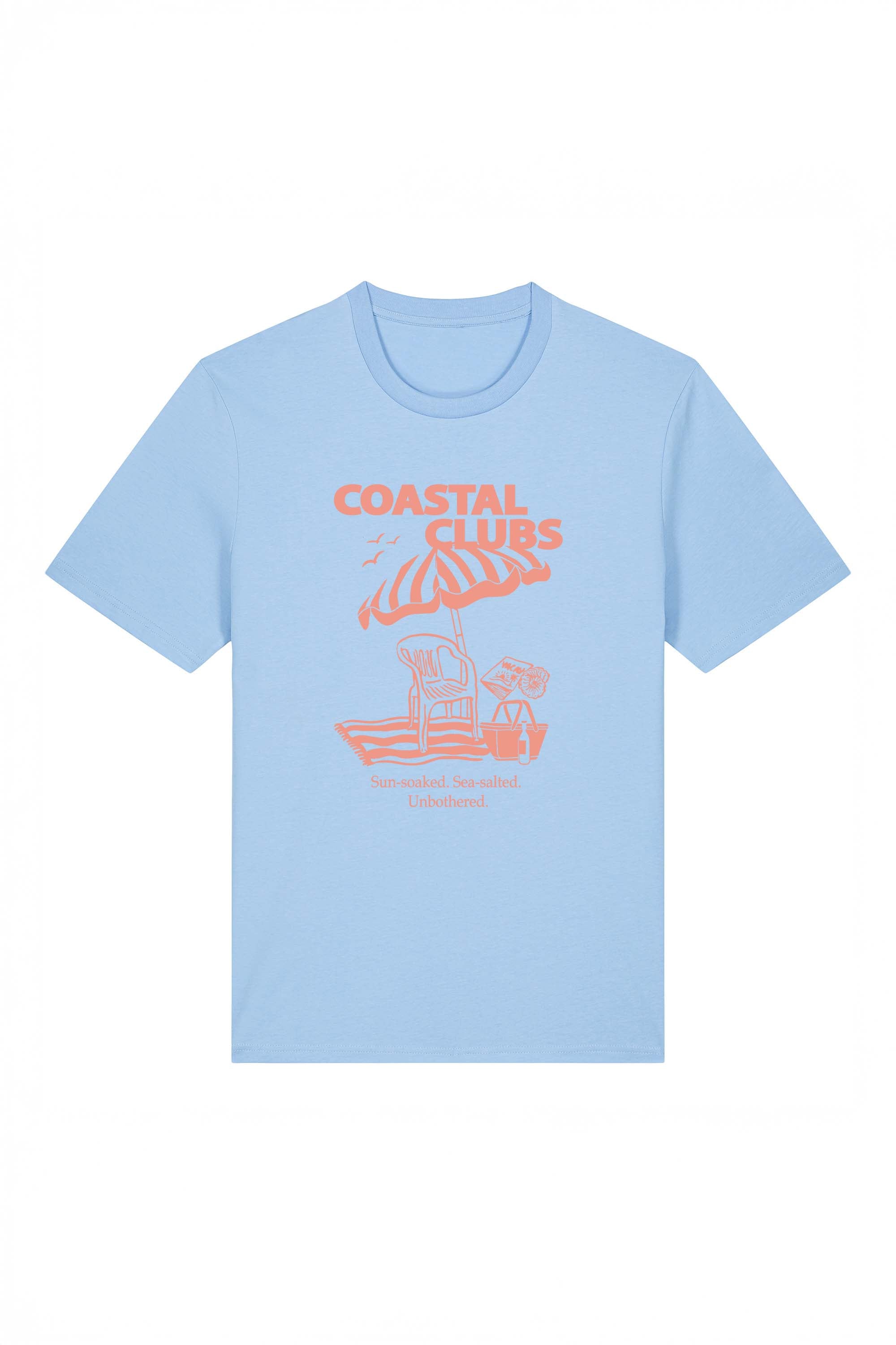 180 GSM Unisex Organic Coastal Club Printed T-shirt