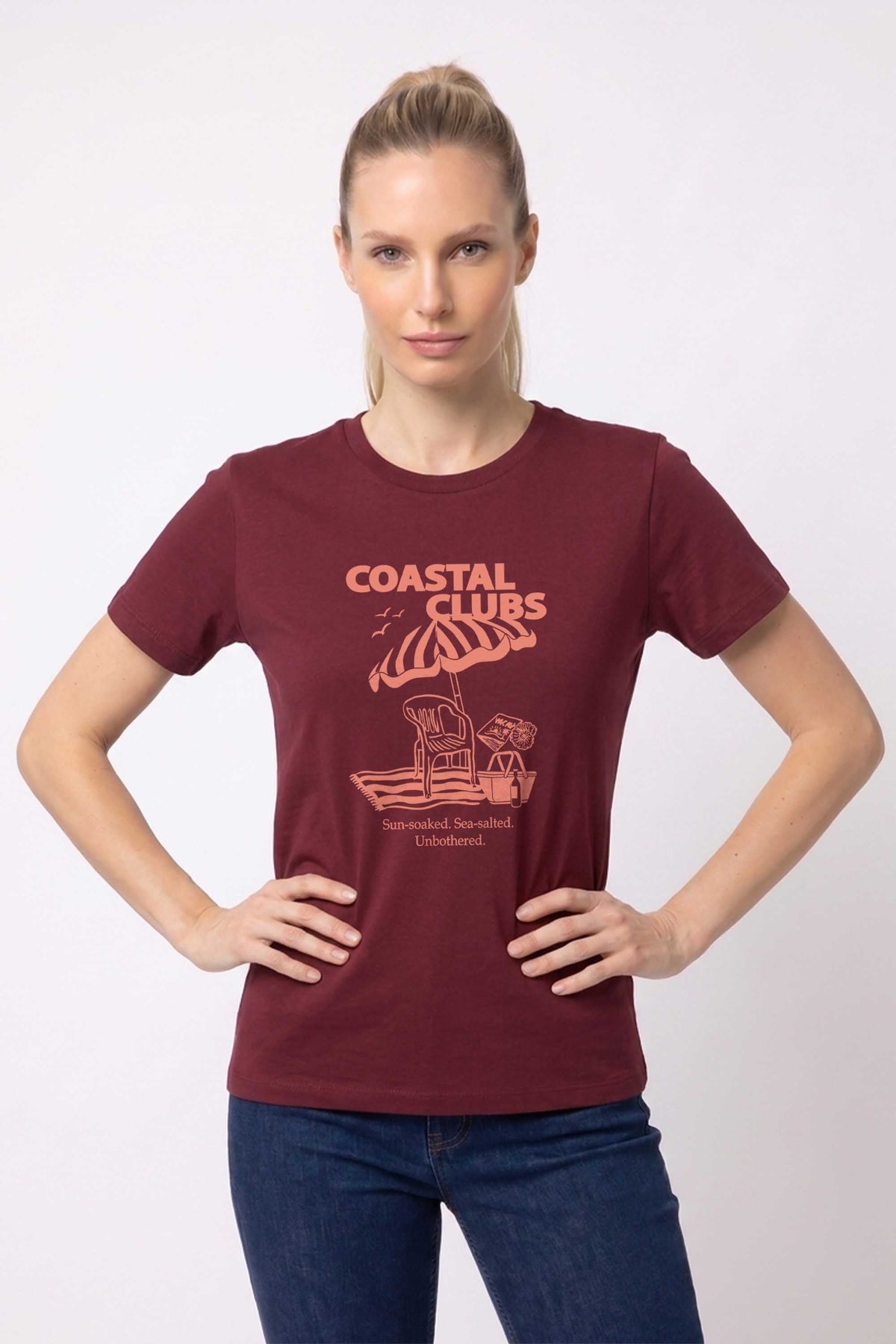 180 GSM Unisex Organic Coastal Club Printed T-shirt