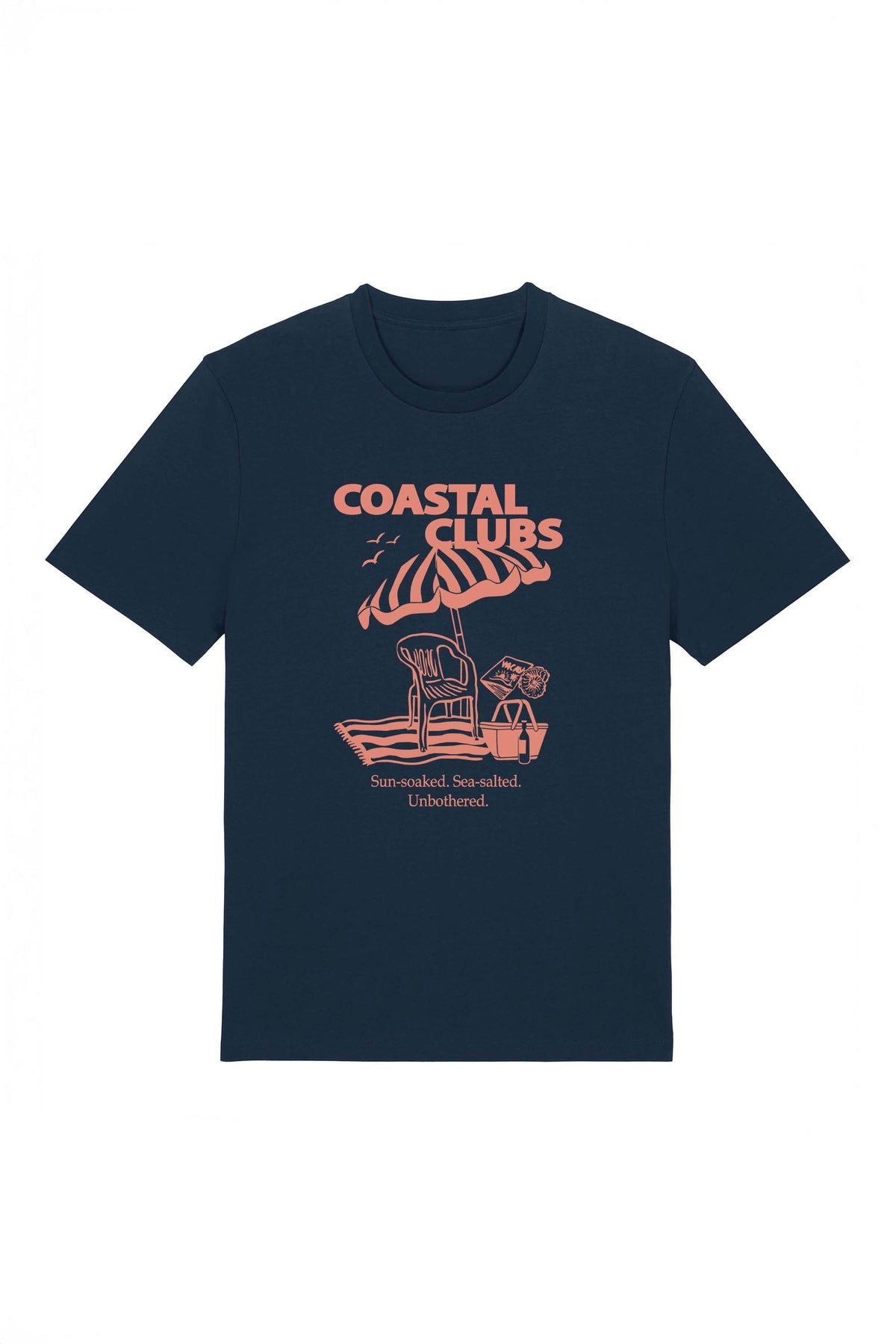 180 GSM Unisex Organic Coastal Club Printed T-shirt