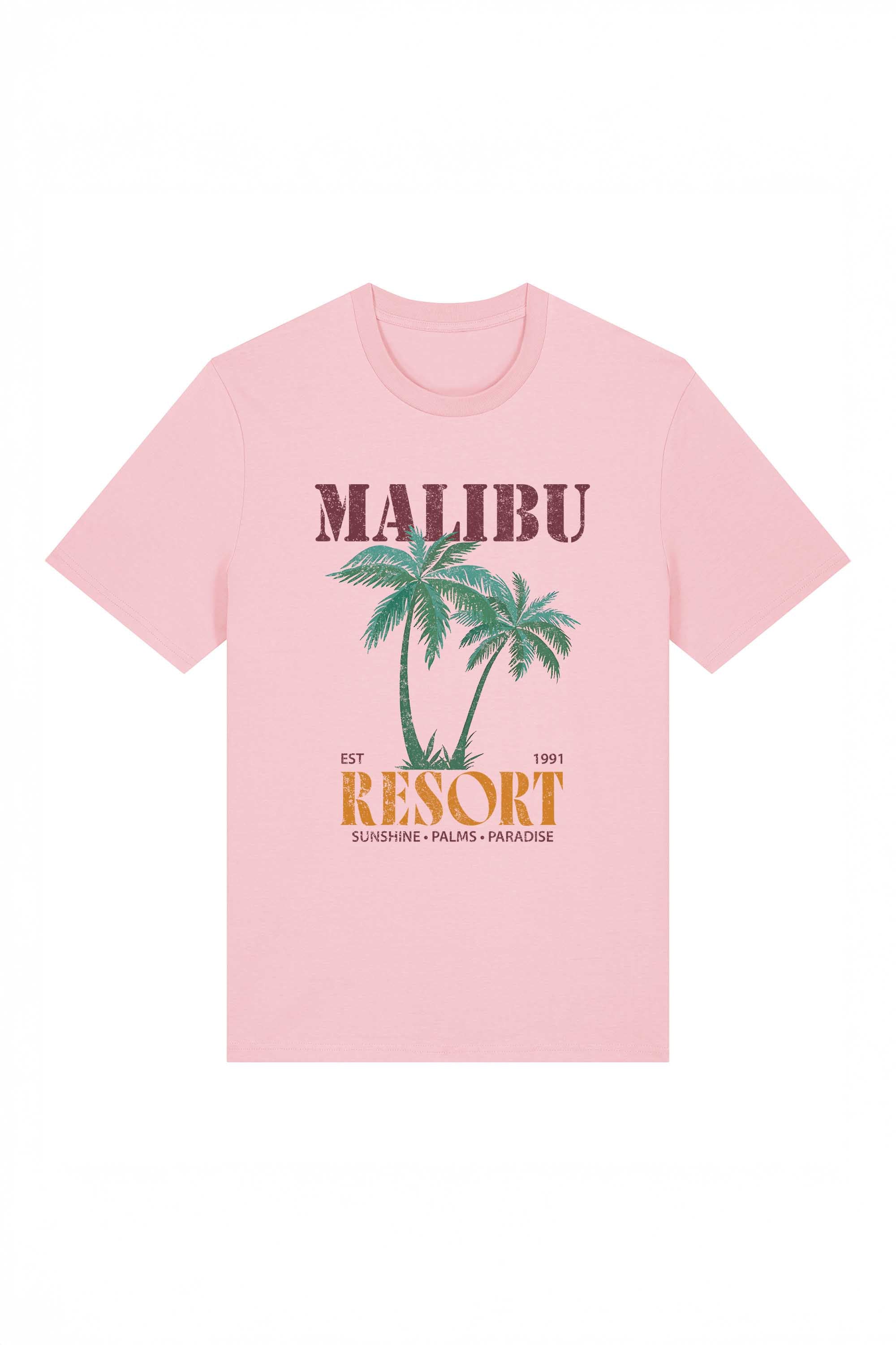 180 GSM Unisex Organic Malibu Resort Printed T-shirt