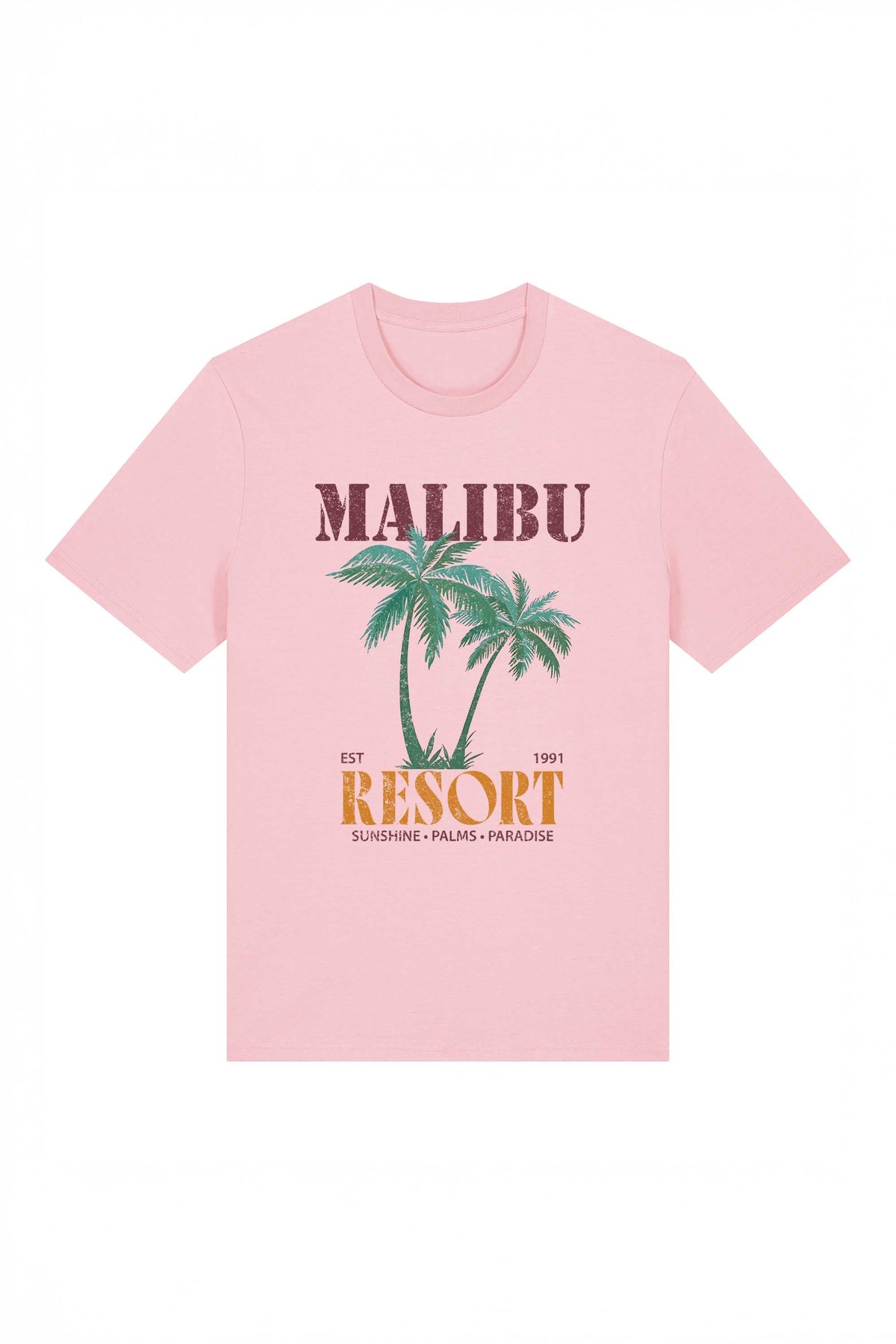 180 GSM Unisex Organic Malibu Resort Printed T-shirt