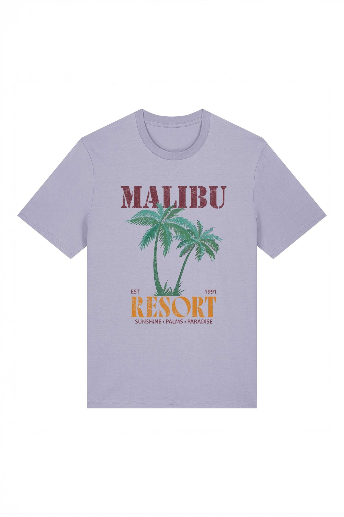 180 GSM Unisex Organic Malibu Resort Printed T-shirt