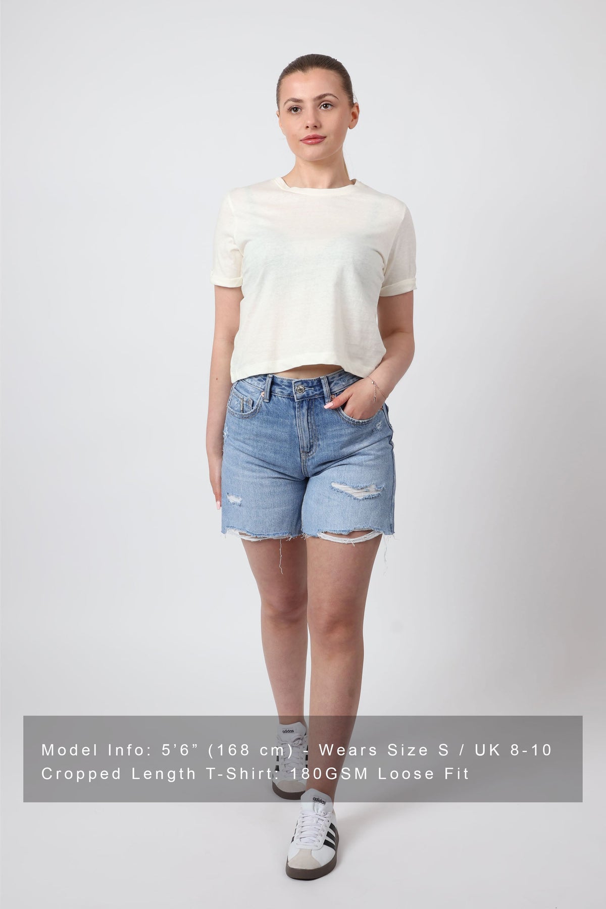 Cropped Plain T-Shirt (Pack Of 6)