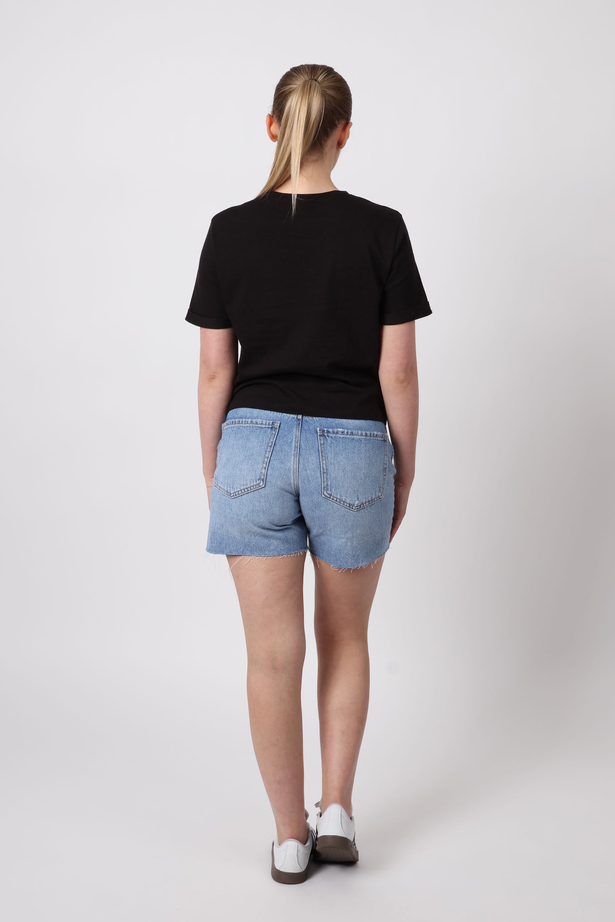 Cropped Plain T-Shirt (Pack Of 6)