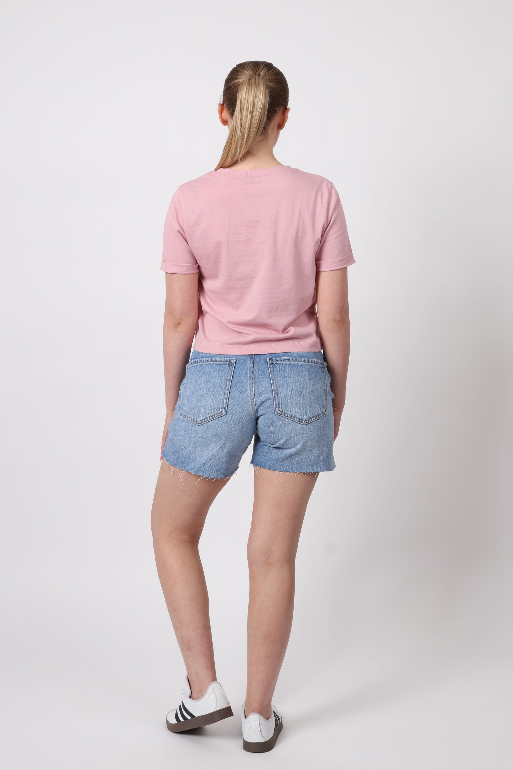 Cropped Plain T-Shirt (Pack Of 6)
