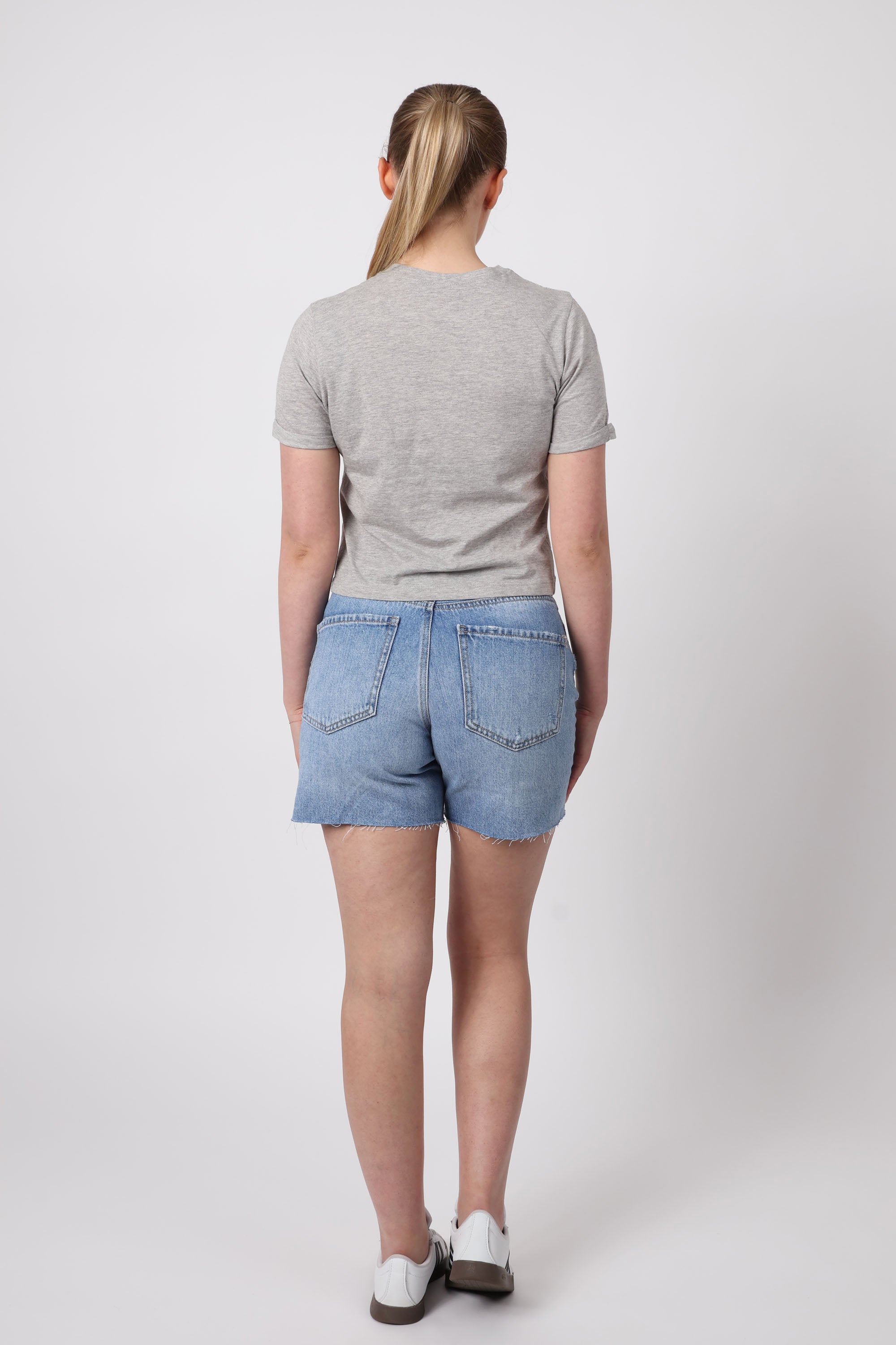 Cropped Plain T-Shirt (Pack Of 6)