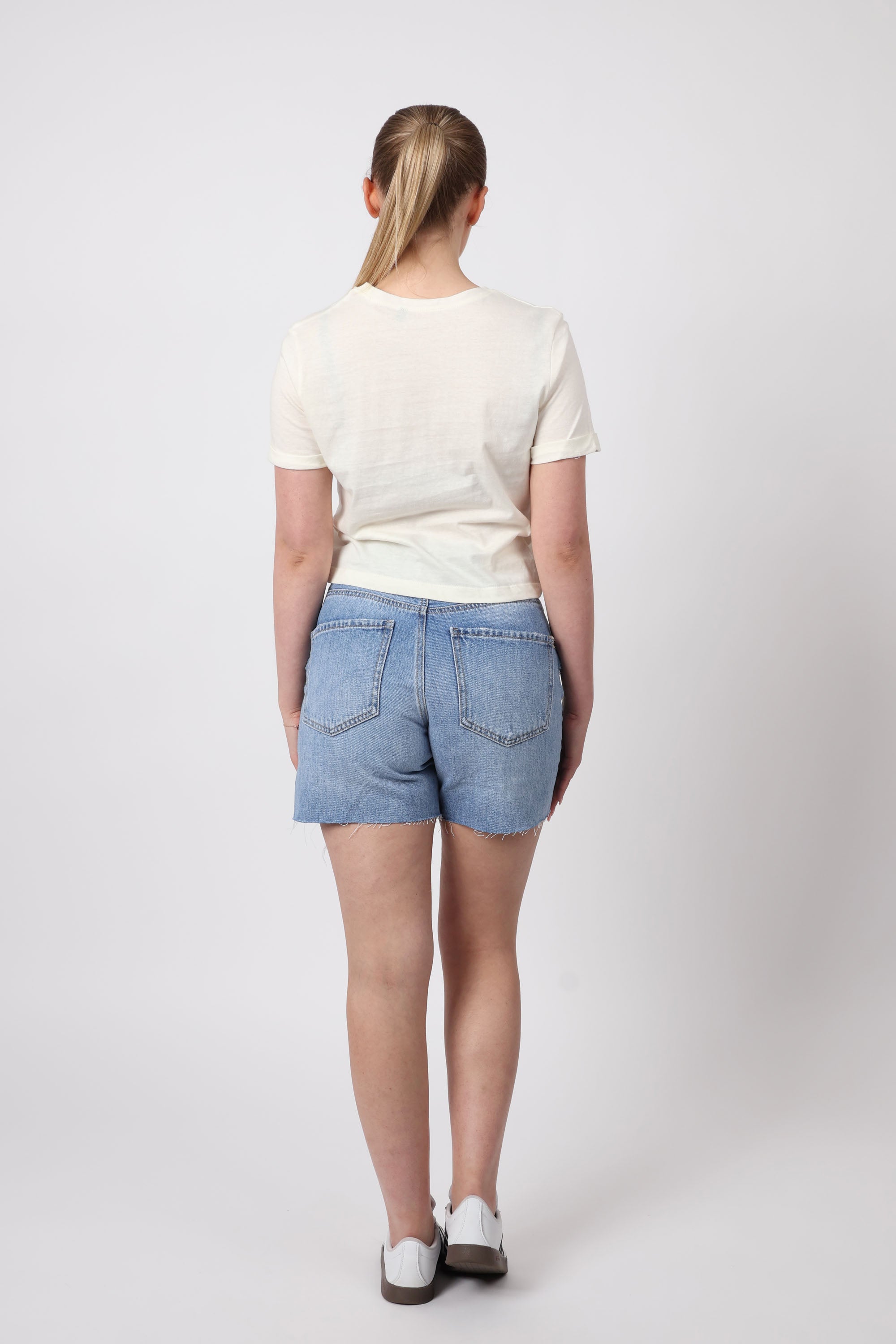 Cropped Plain T-Shirt (Pack Of 6)