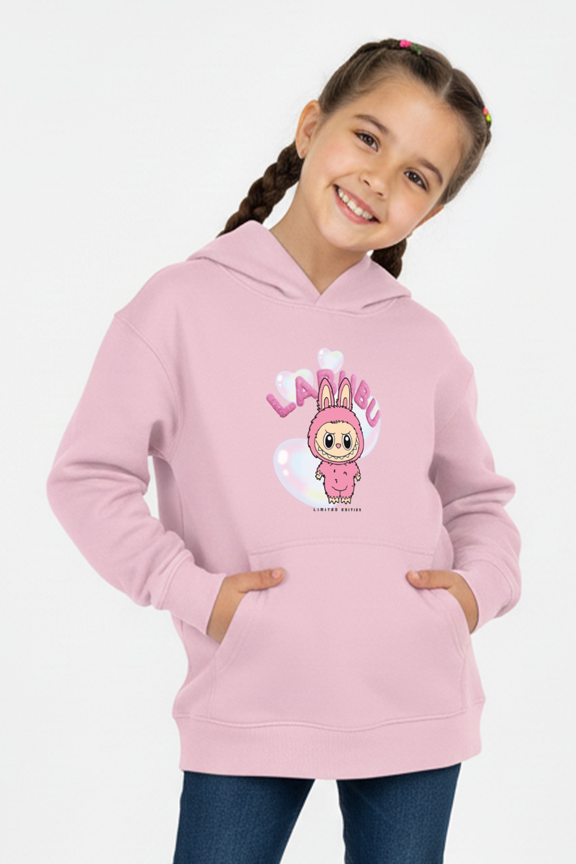 Kids Cute Labubu Printed Hoodie