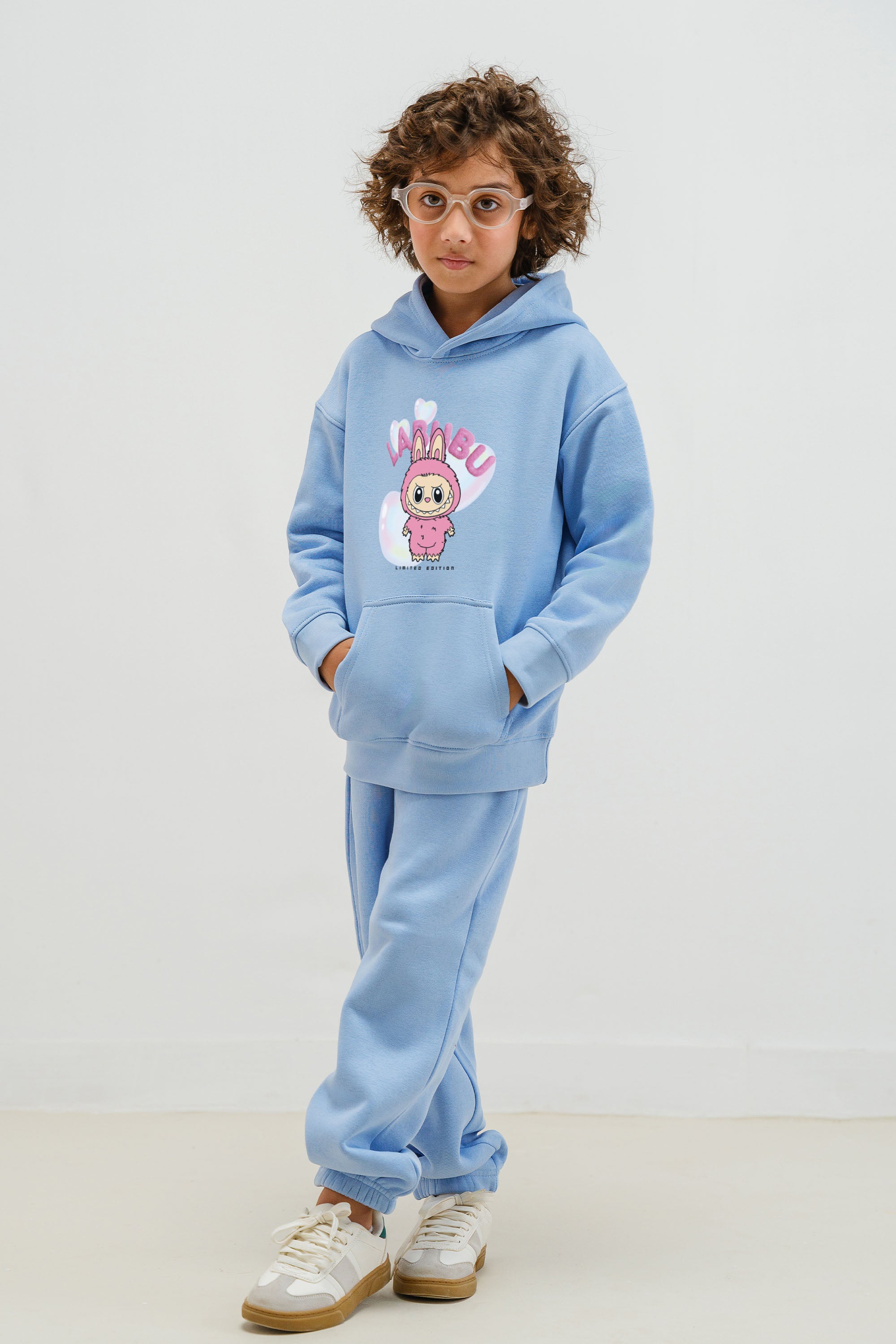 Kids Cute Labubu Printed Hoodie & Joggers set (Pack of 5)