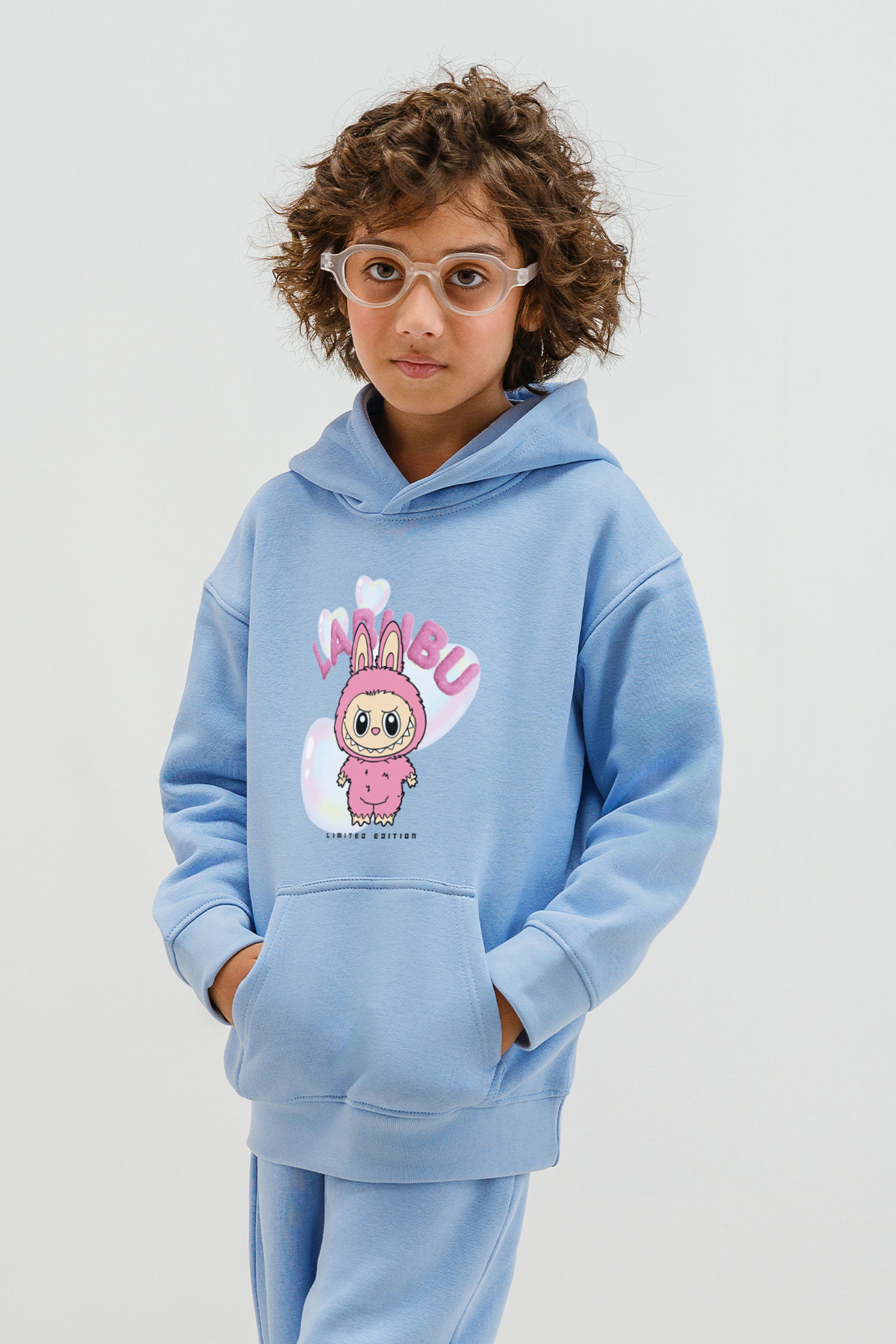 Kids Cute Labubu Printed Hoodie & Joggers set (Pack of 5)