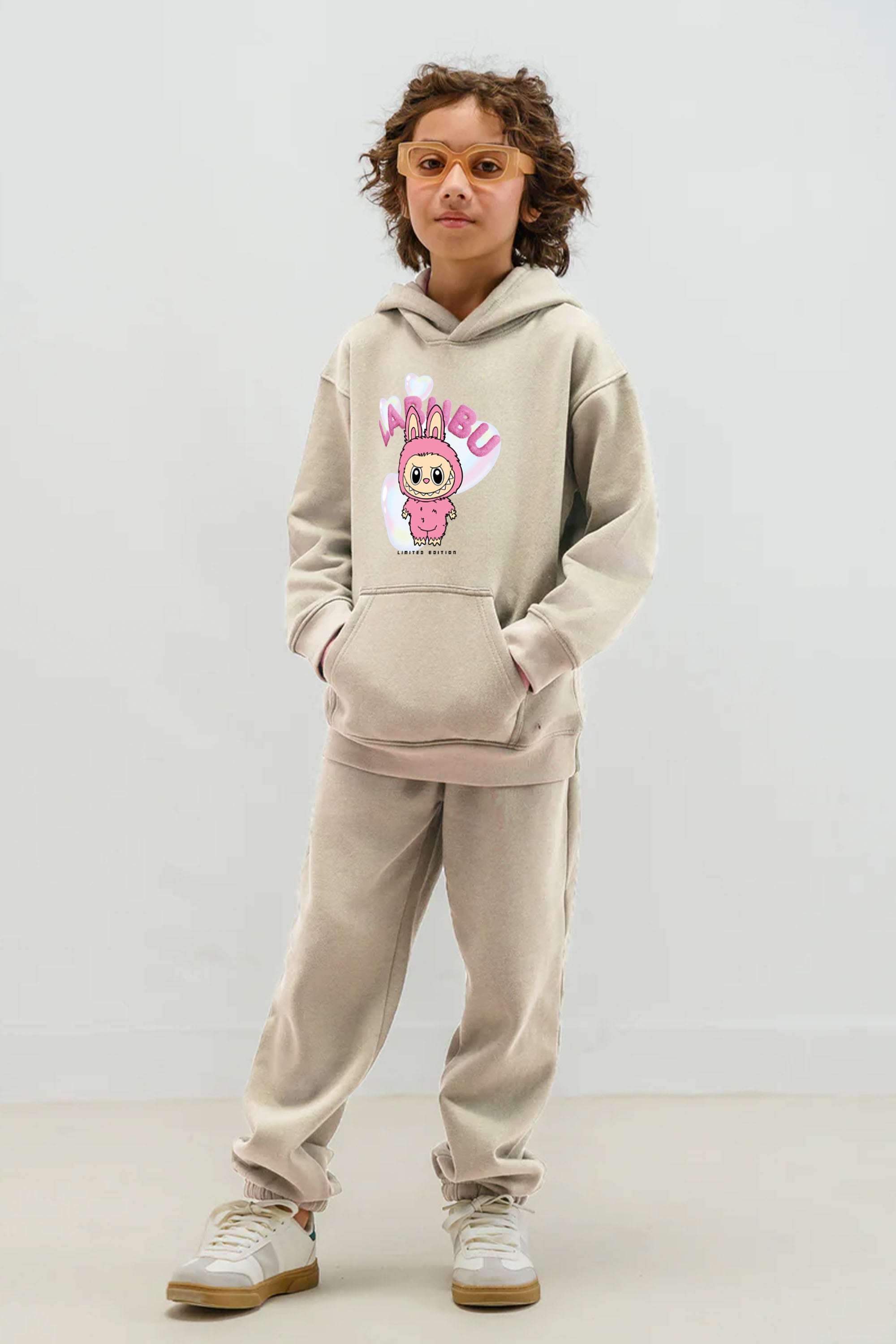 Kids Cute Labubu Printed Hoodie & Joggers set (Pack of 5)