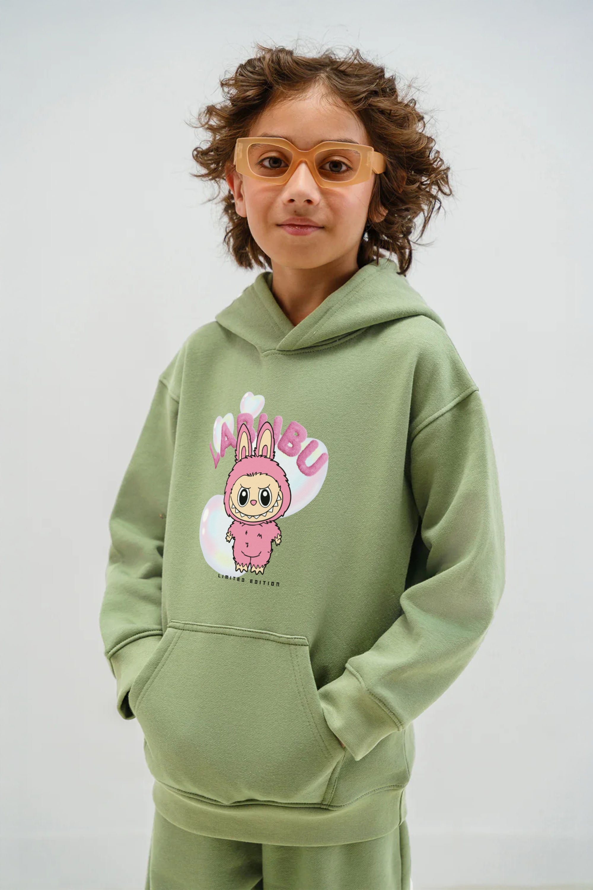 Kids Cute Labubu Printed Hoodie & Joggers set (Pack of 5)