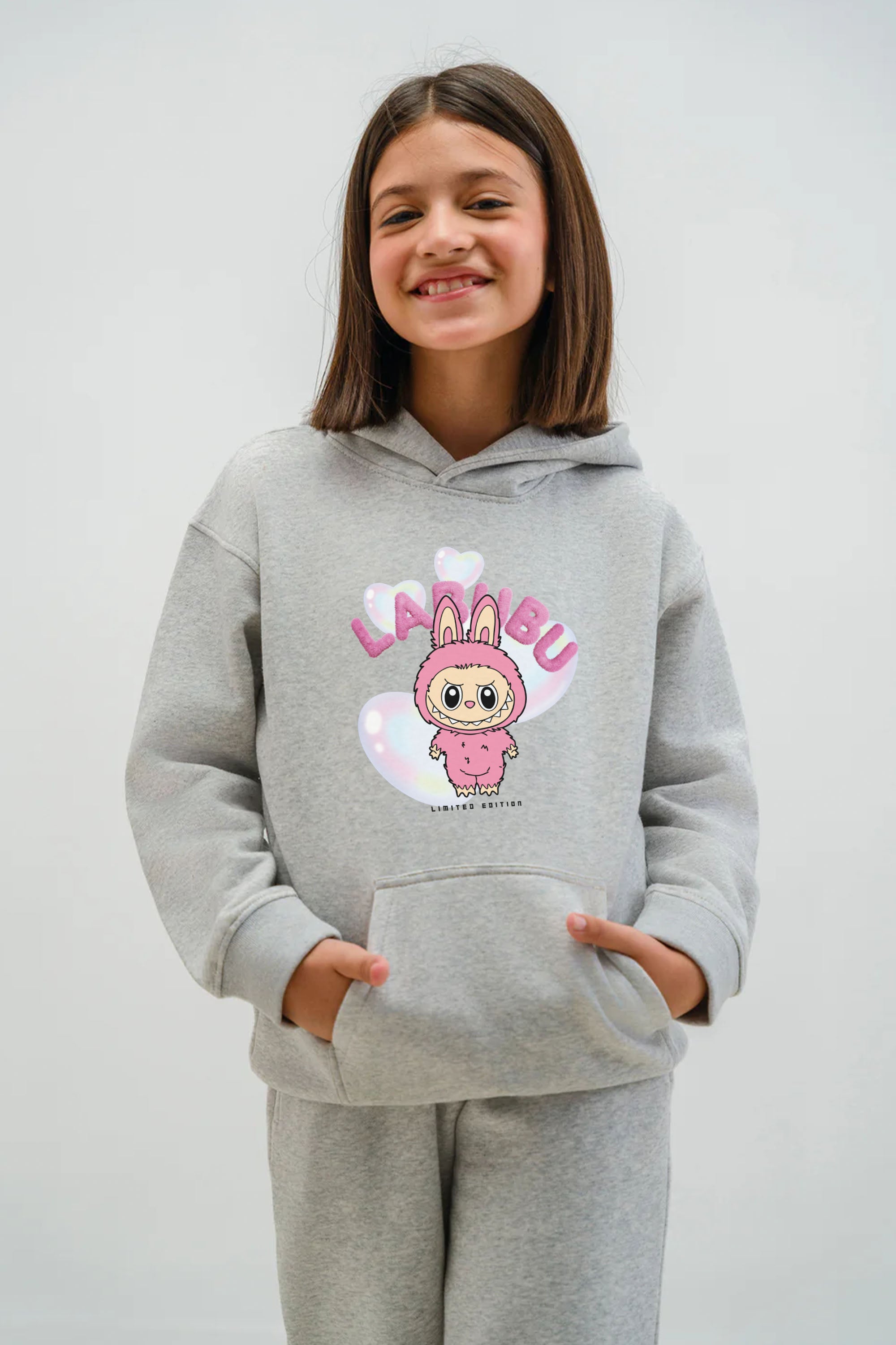 Kids Cute Labubu Printed Hoodie & Joggers set (Pack of 5)