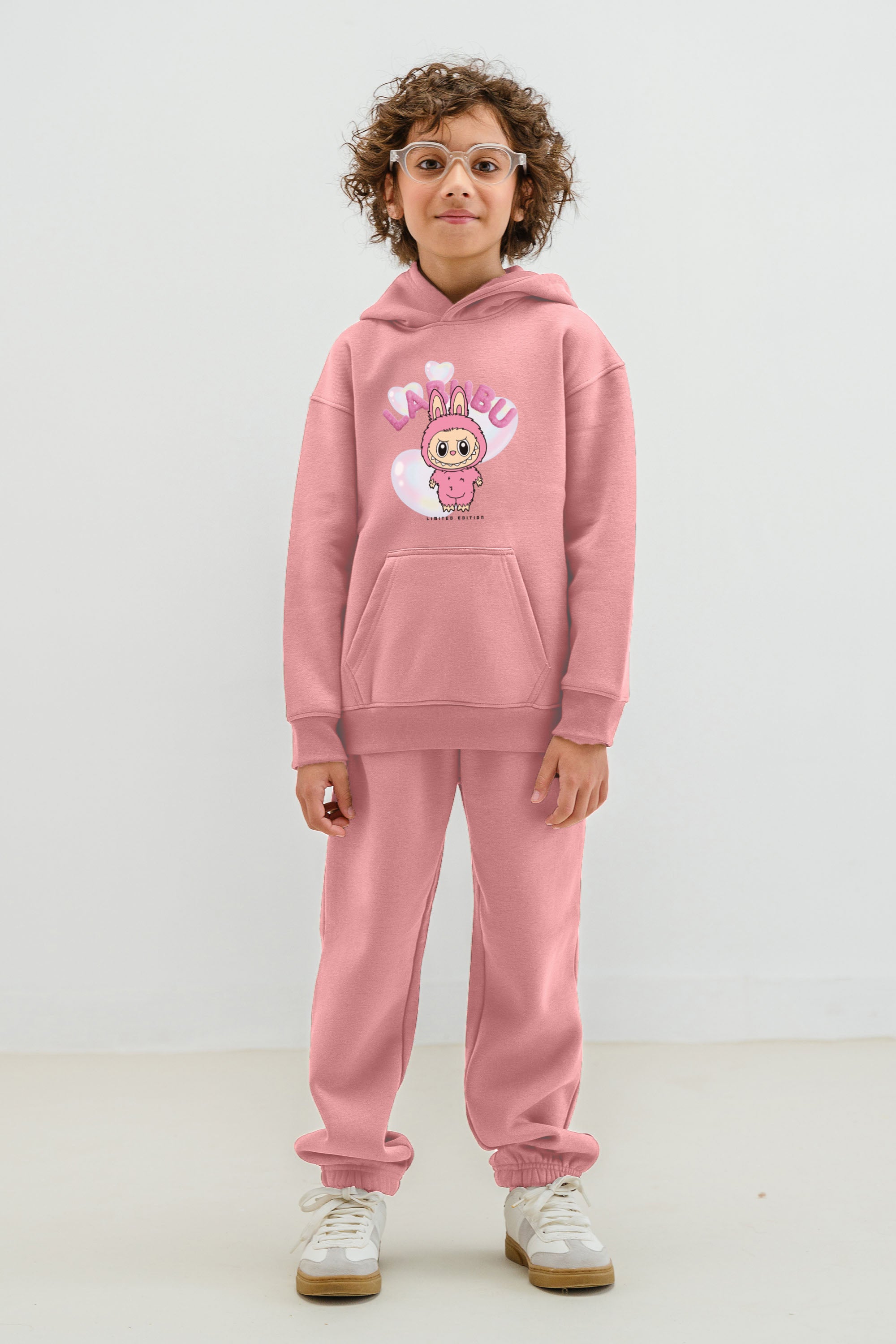 Kids Cute Labubu Printed Hoodie & Joggers set (Pack of 5)