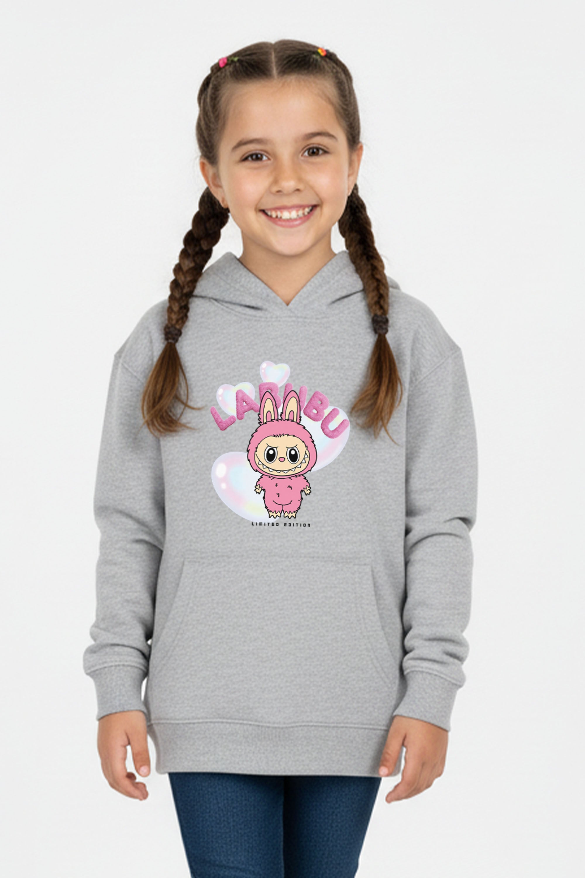 Kids Cute Labubu Printed Hoodie