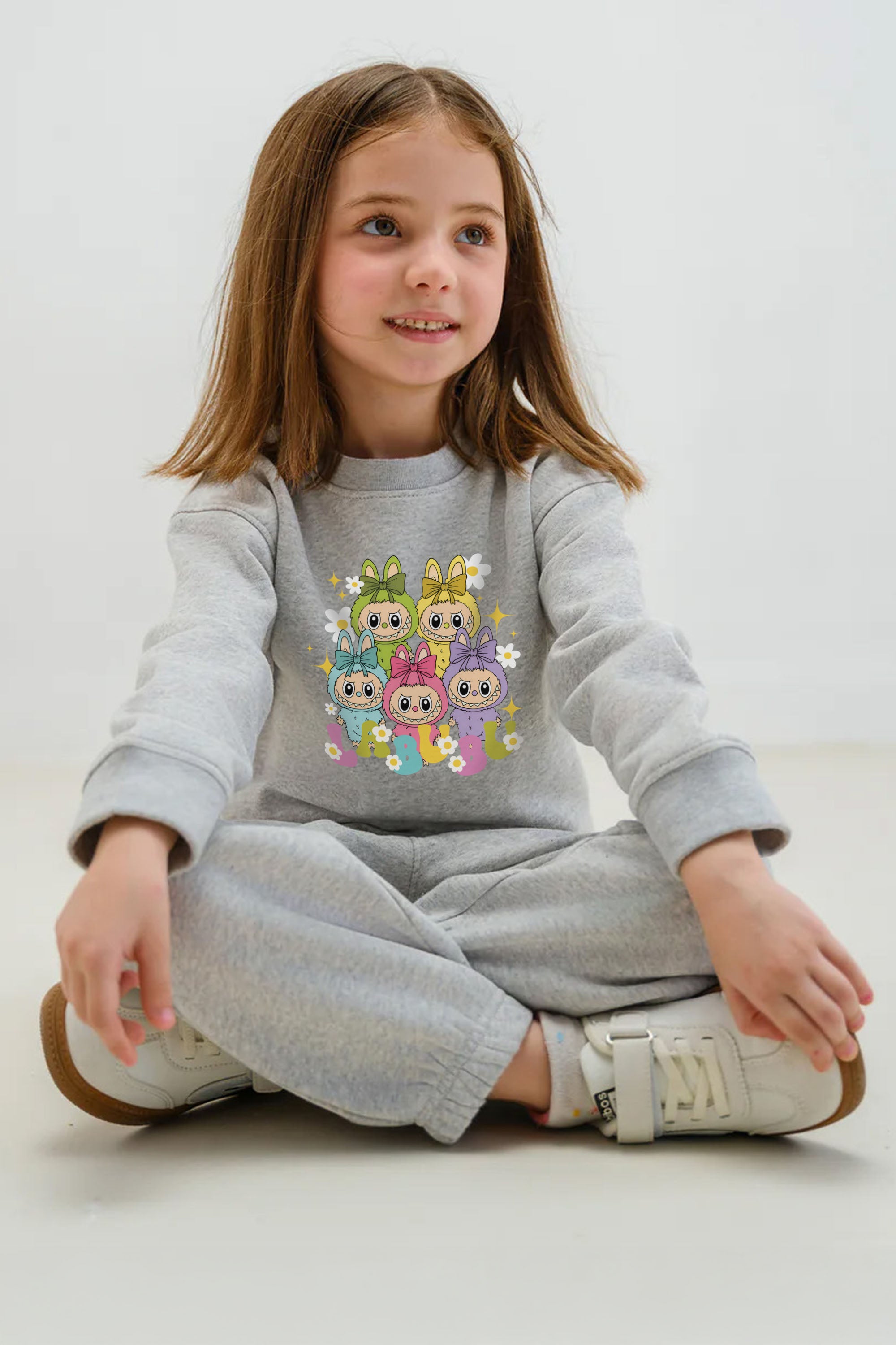 Kids Premium Labubu Daisy Squad Printed Sweatshirt (Pack of 5)