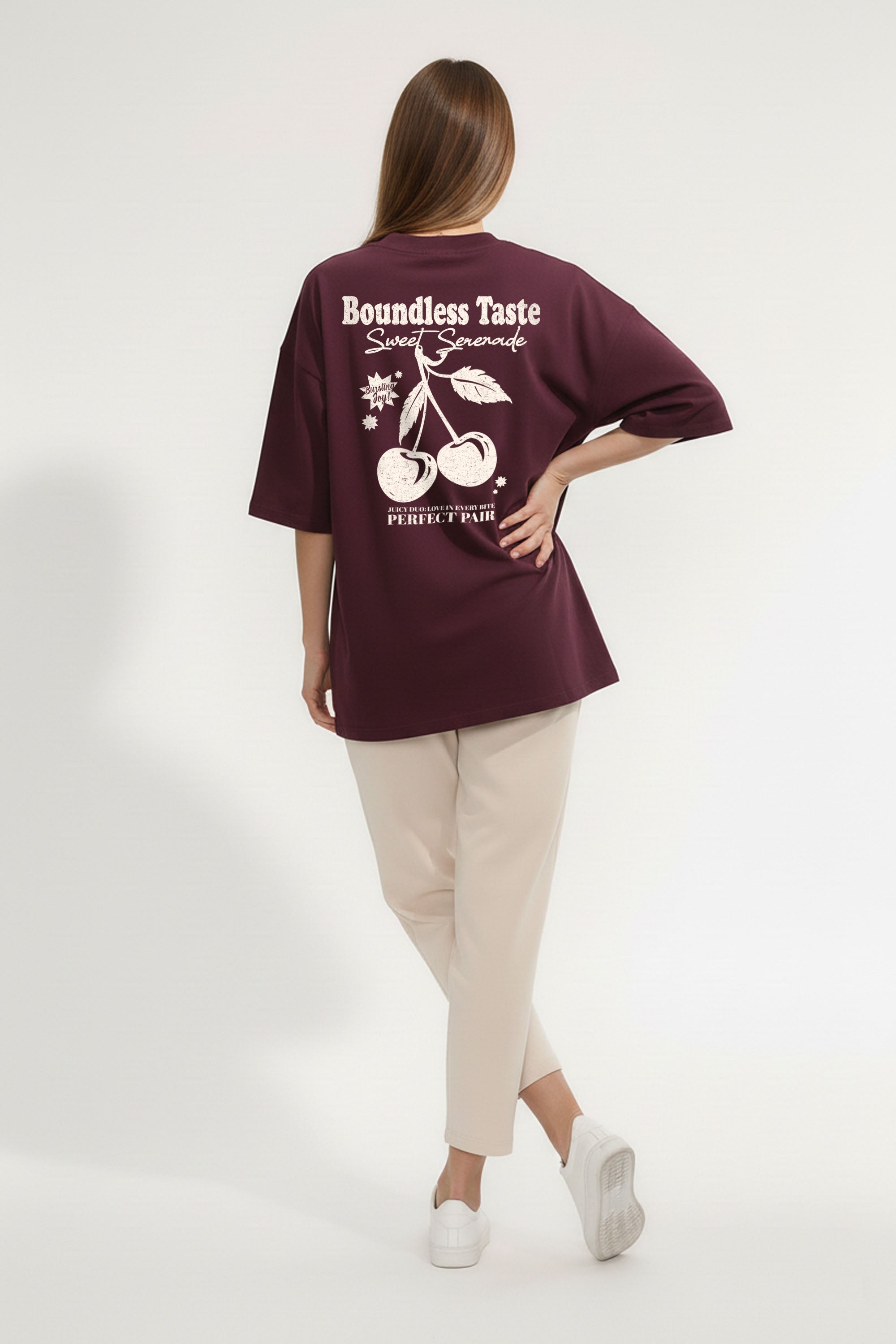 220GSM Oversize T-Shirt In Boundless Taste Print