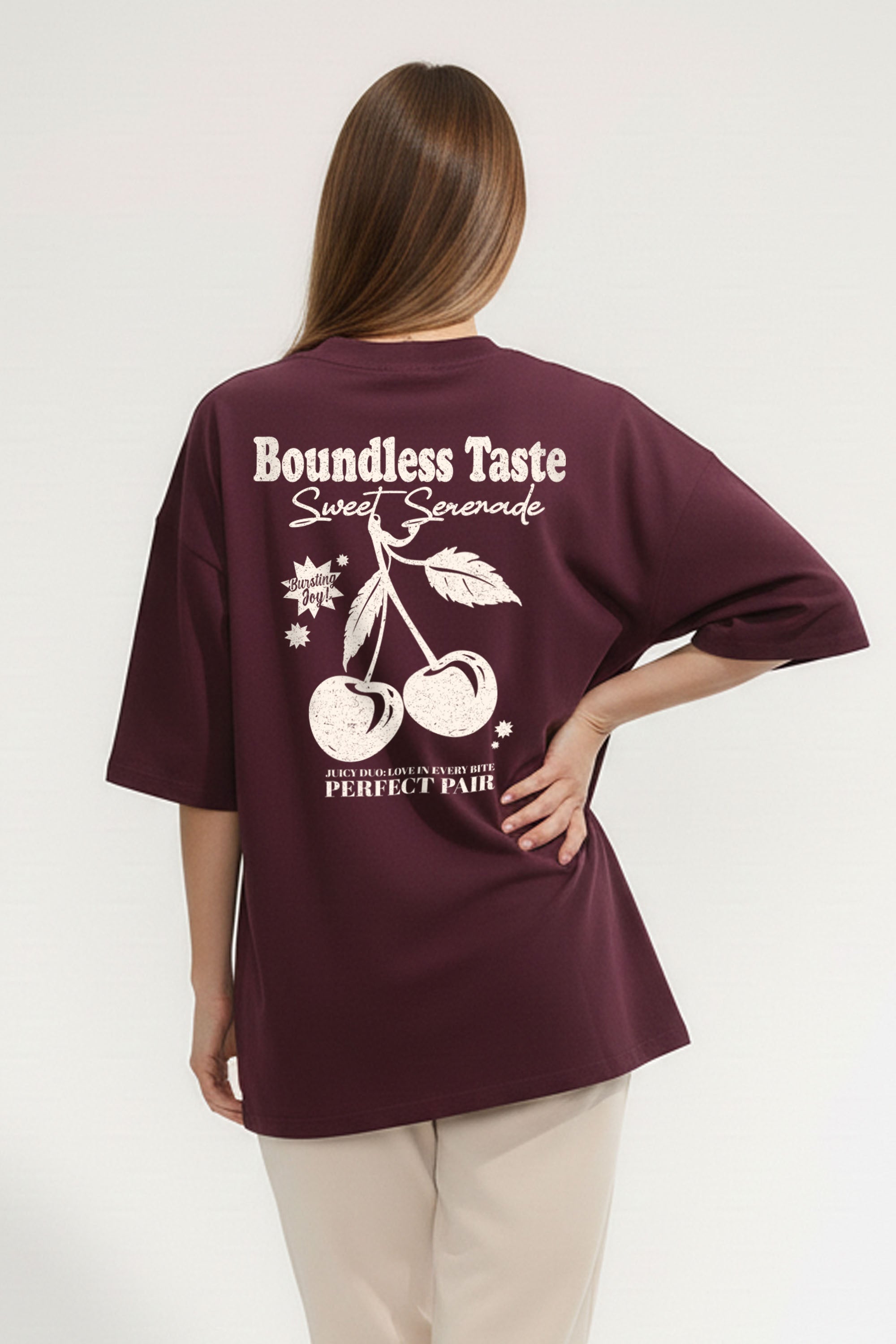 220GSM Oversize T-Shirt In Boundless Taste Print