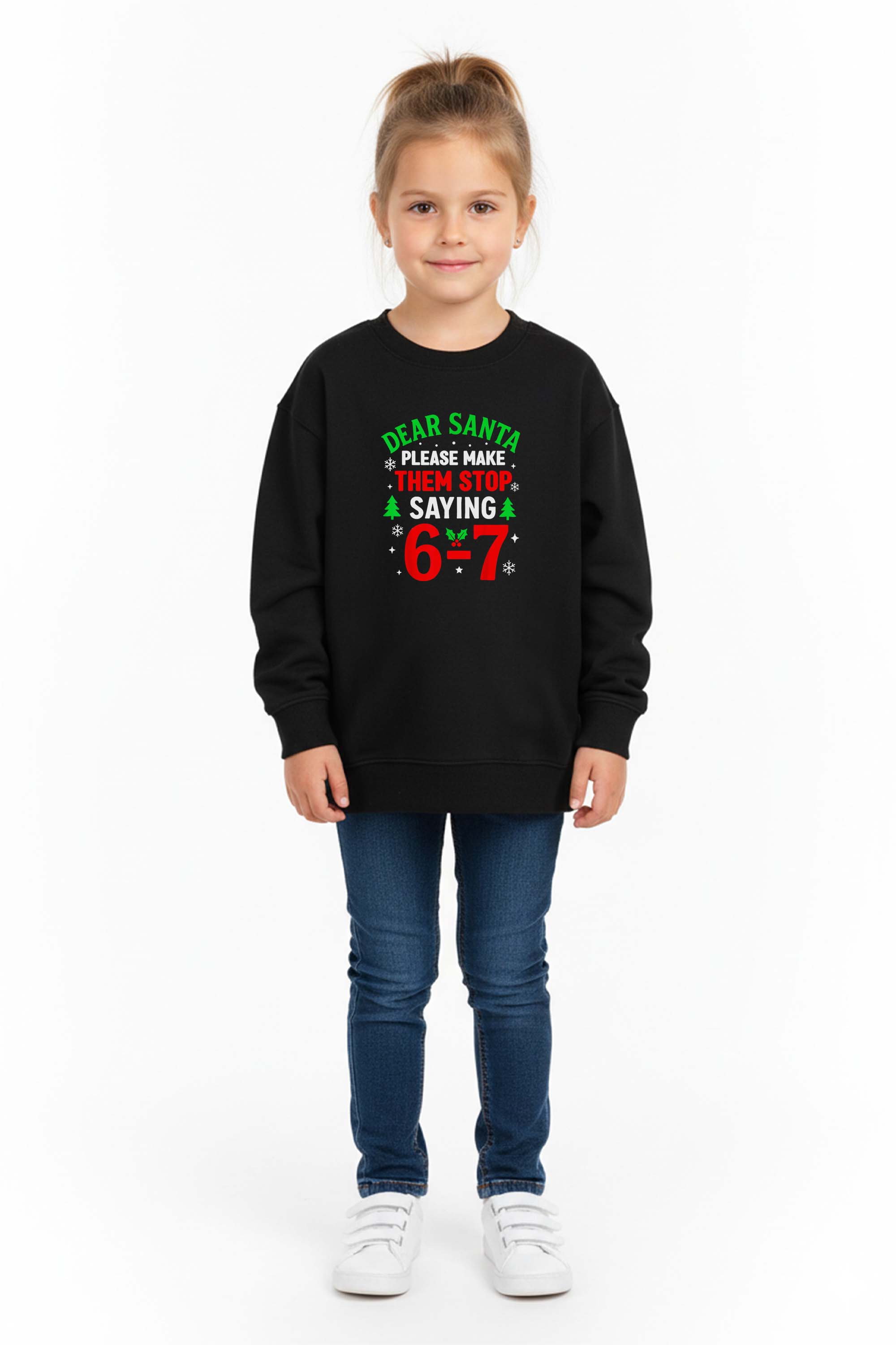 Kids Dear Santa 6-7 Christmas Graphic Sweatshirt