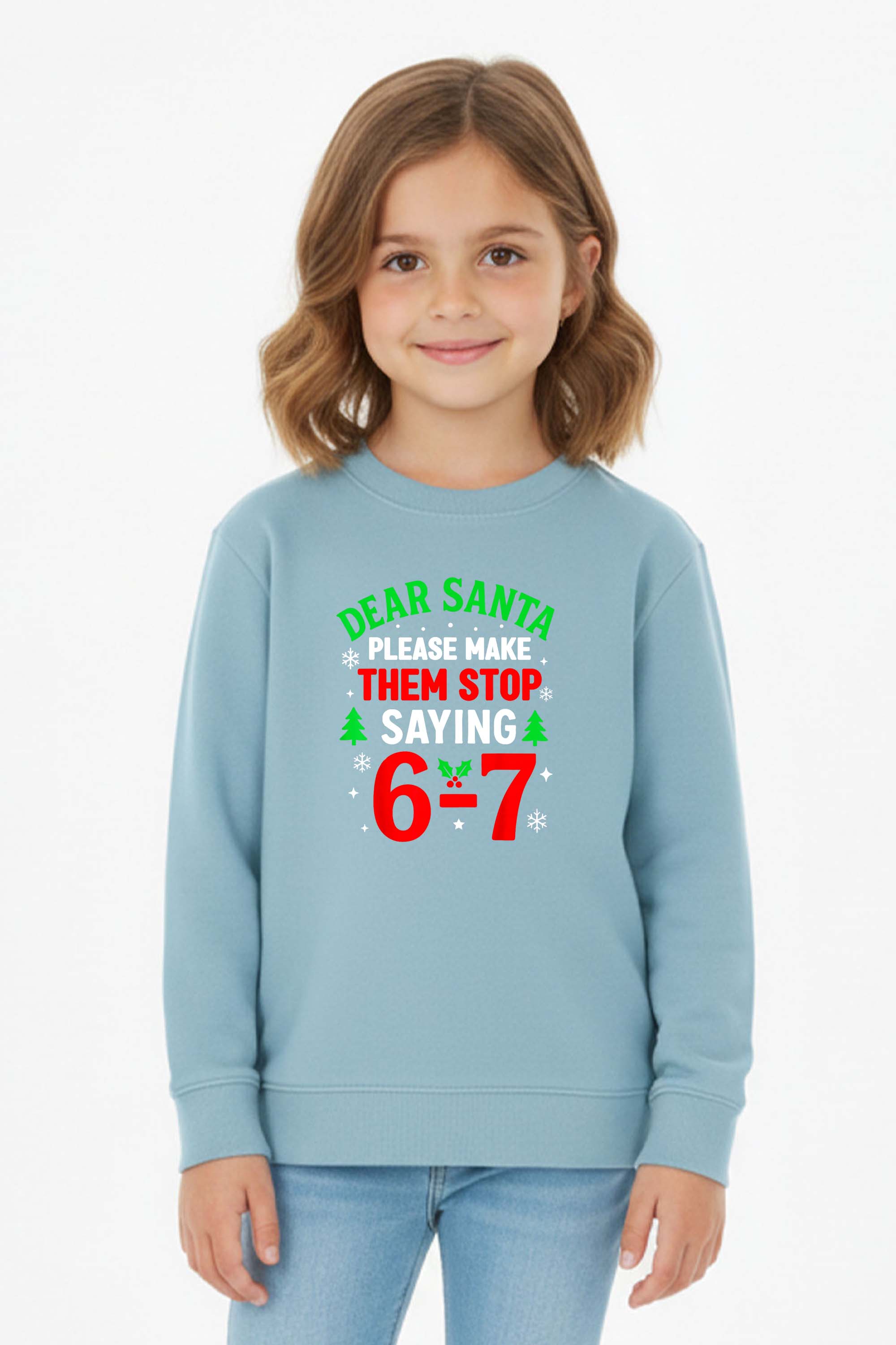 Kids Dear Santa 6-7 Christmas Graphic Sweatshirt