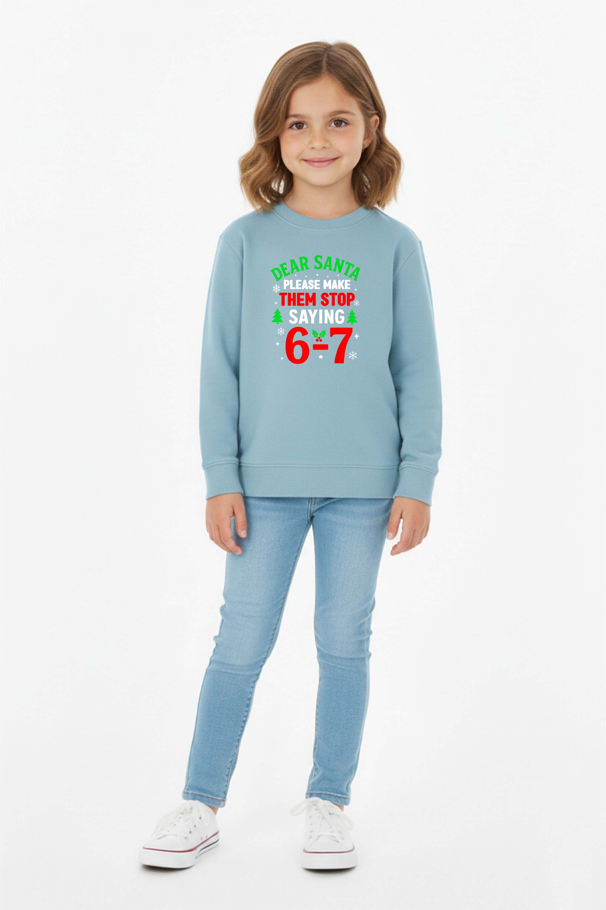 Kids Dear Santa 6-7 Christmas Graphic Sweatshirt