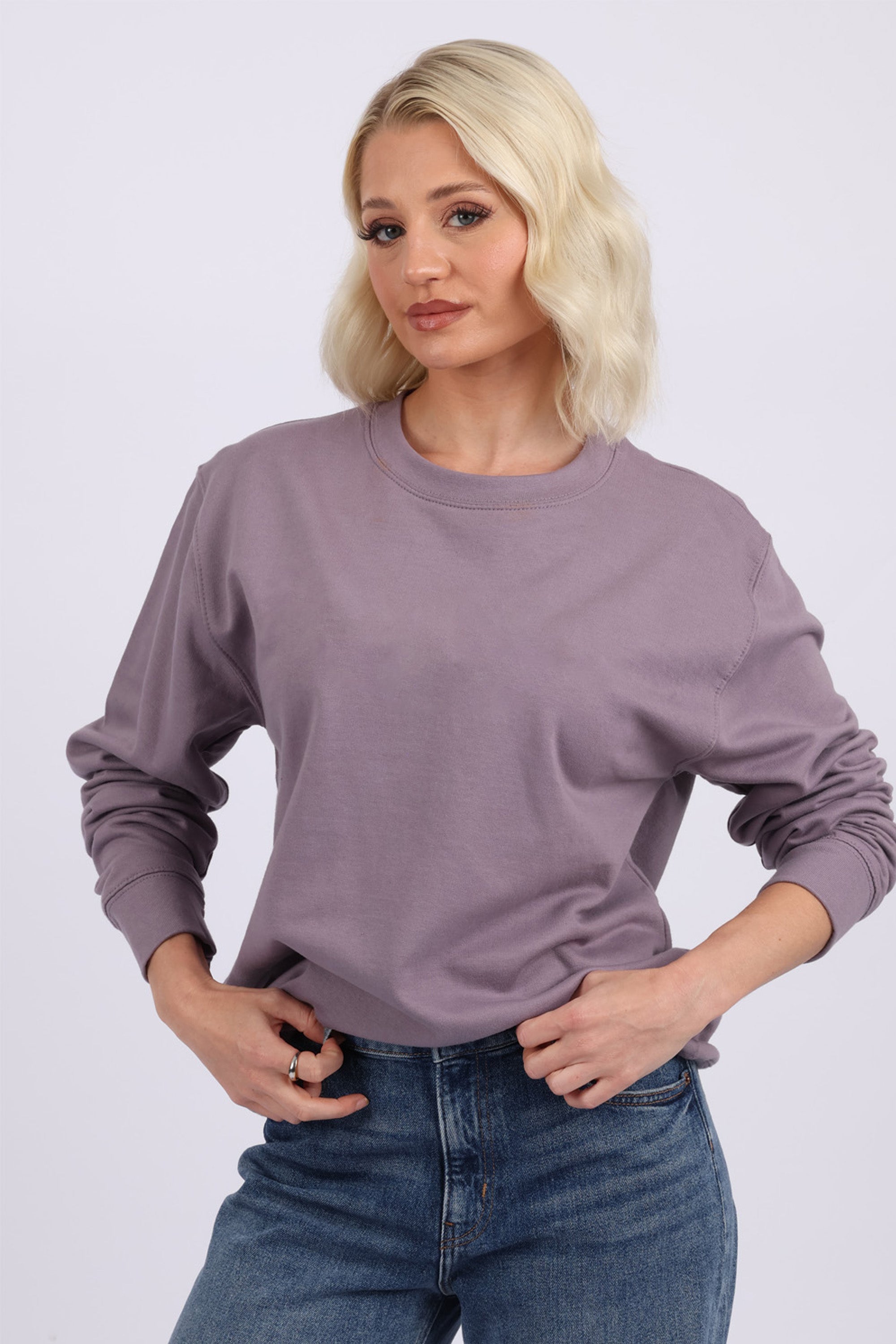 Unisex Crewneck Plain Sweatshirt