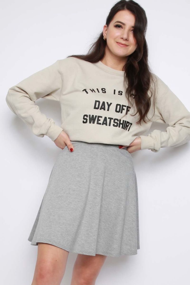 Day Off Slogan Oversized Sweatshirt (Pack of 6)