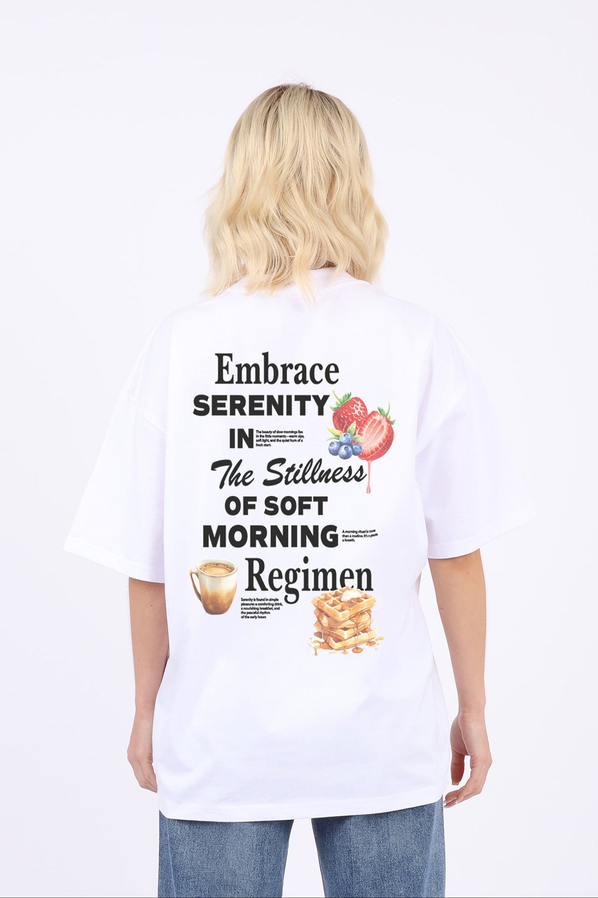 220GSM Oversized T-Shirt In Embrace Serenity Print