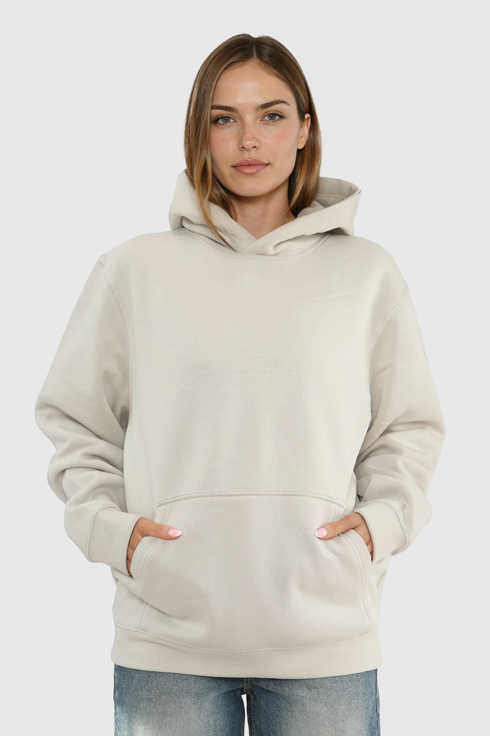 Unisex 280GSM Ringspun Blended Plain Hoodie
