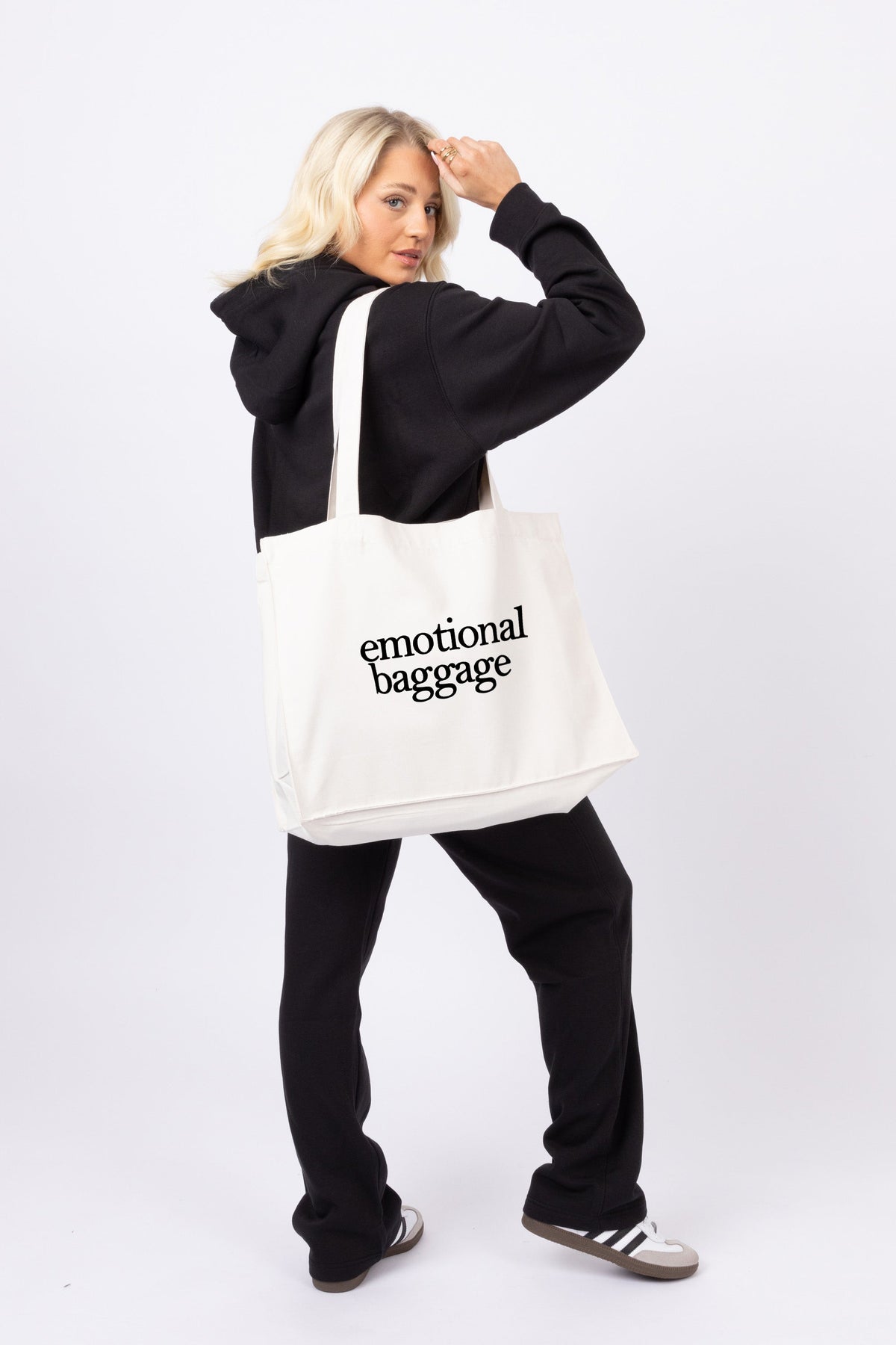 Emotional Baggage Printed Woven Shopping Tote Bag