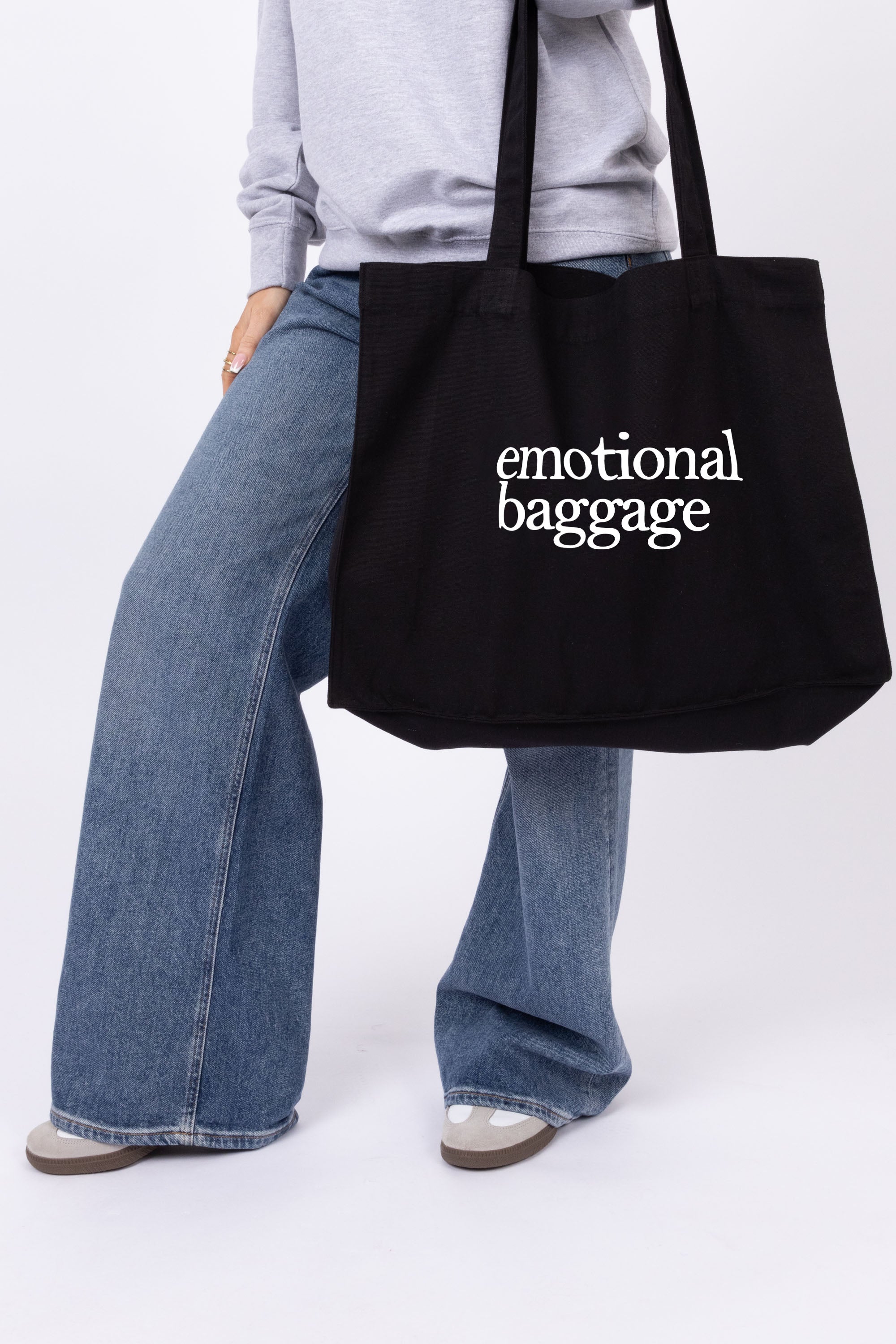 Emotional Baggage Printed Woven Shopping Tote Bag