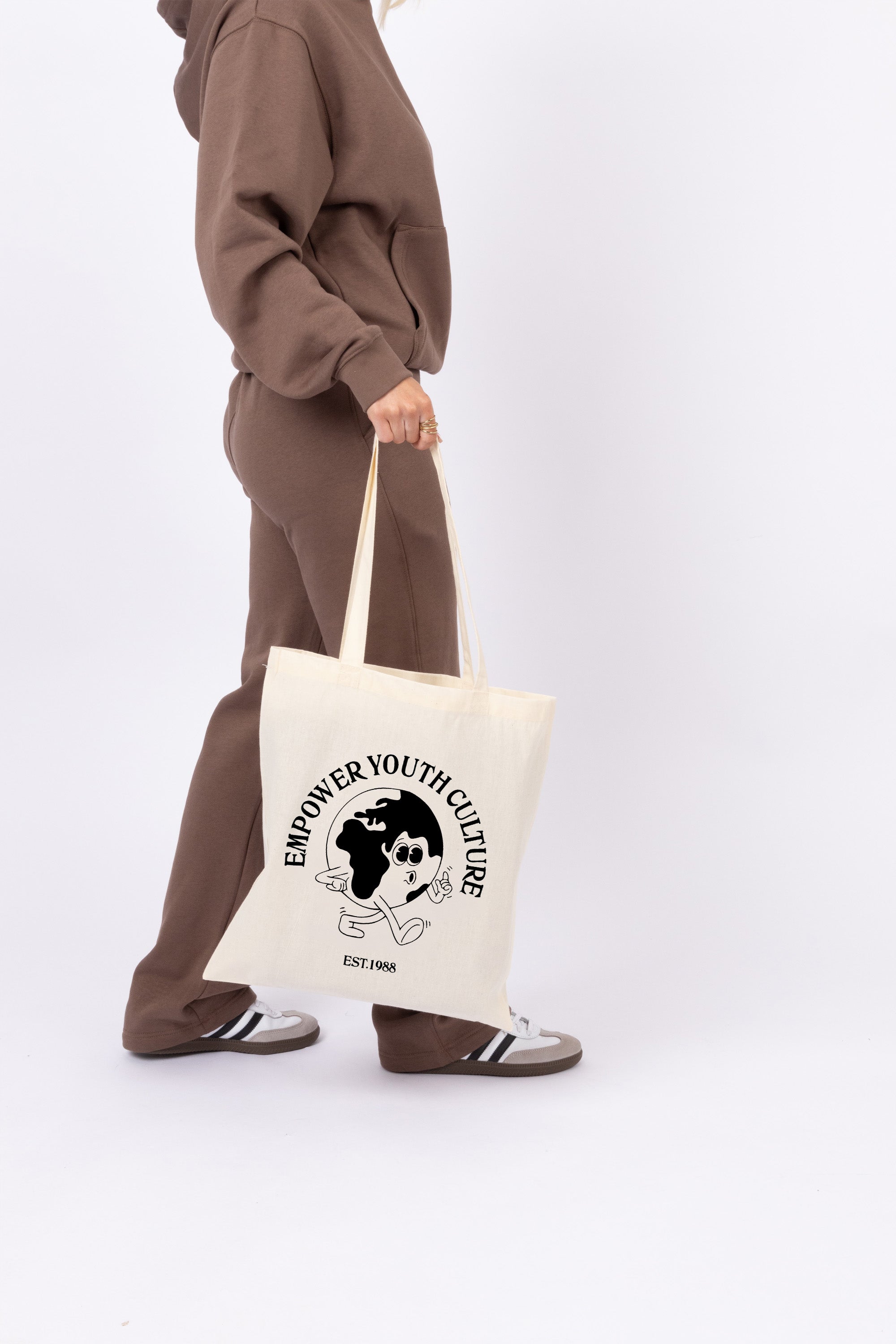 Empower Youth Culture Printed Cotton Long Handle Canvas Bag