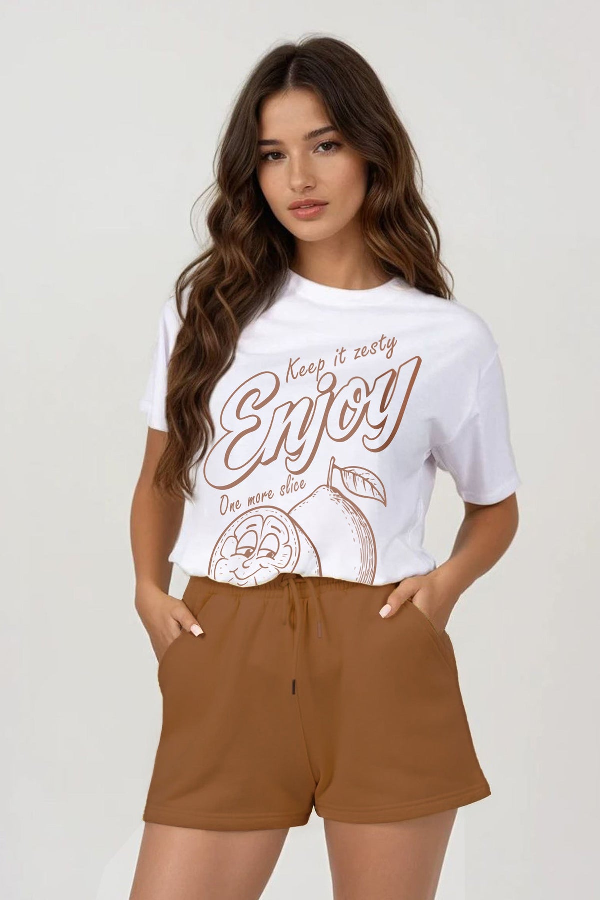 Regular Fit T-Shirt & Short Set In Enjoy Zesty Lemon Print (Pack of 4 Sets)