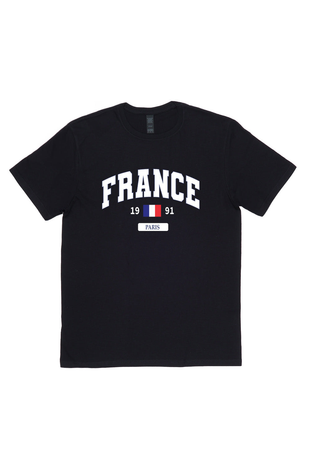 France T Shirt in Black Custom Packs Missi Clothing