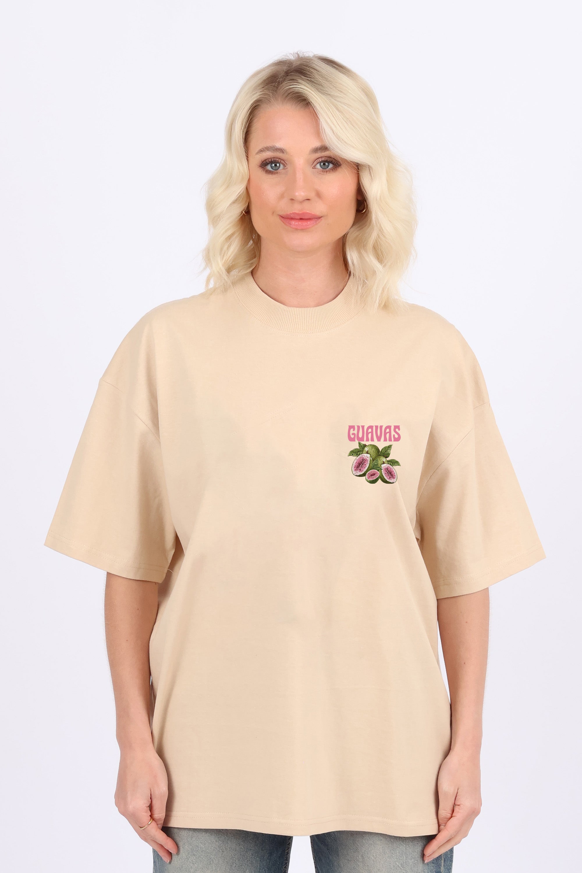 Oversized T-Shirt In Farm Fresh Guavas Print