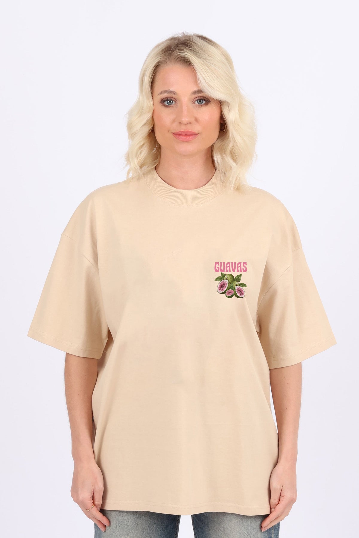 Oversized T-Shirt In Farm Fresh Guavas Print