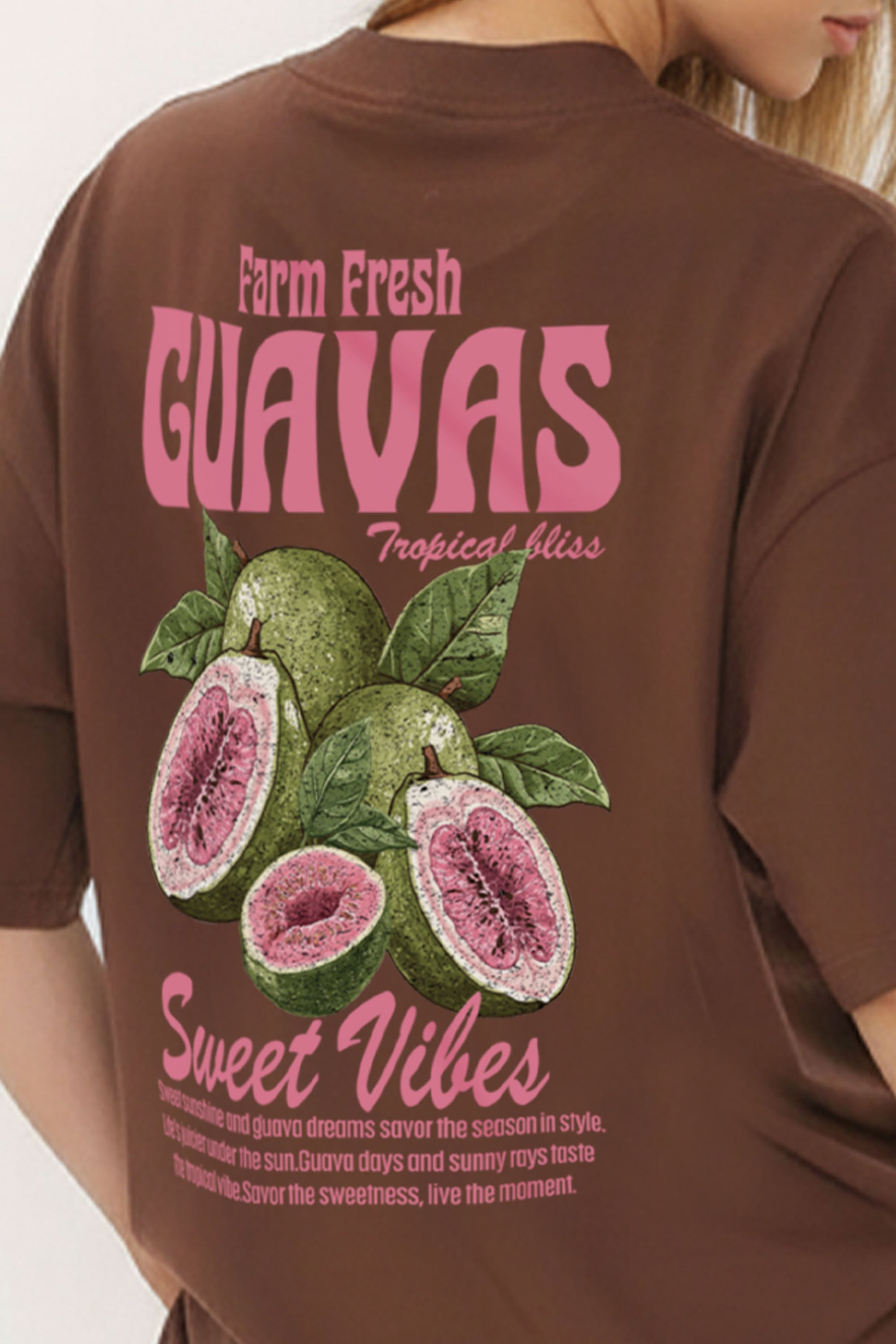 Oversized T-Shirt In Farm Fresh Guavas Print