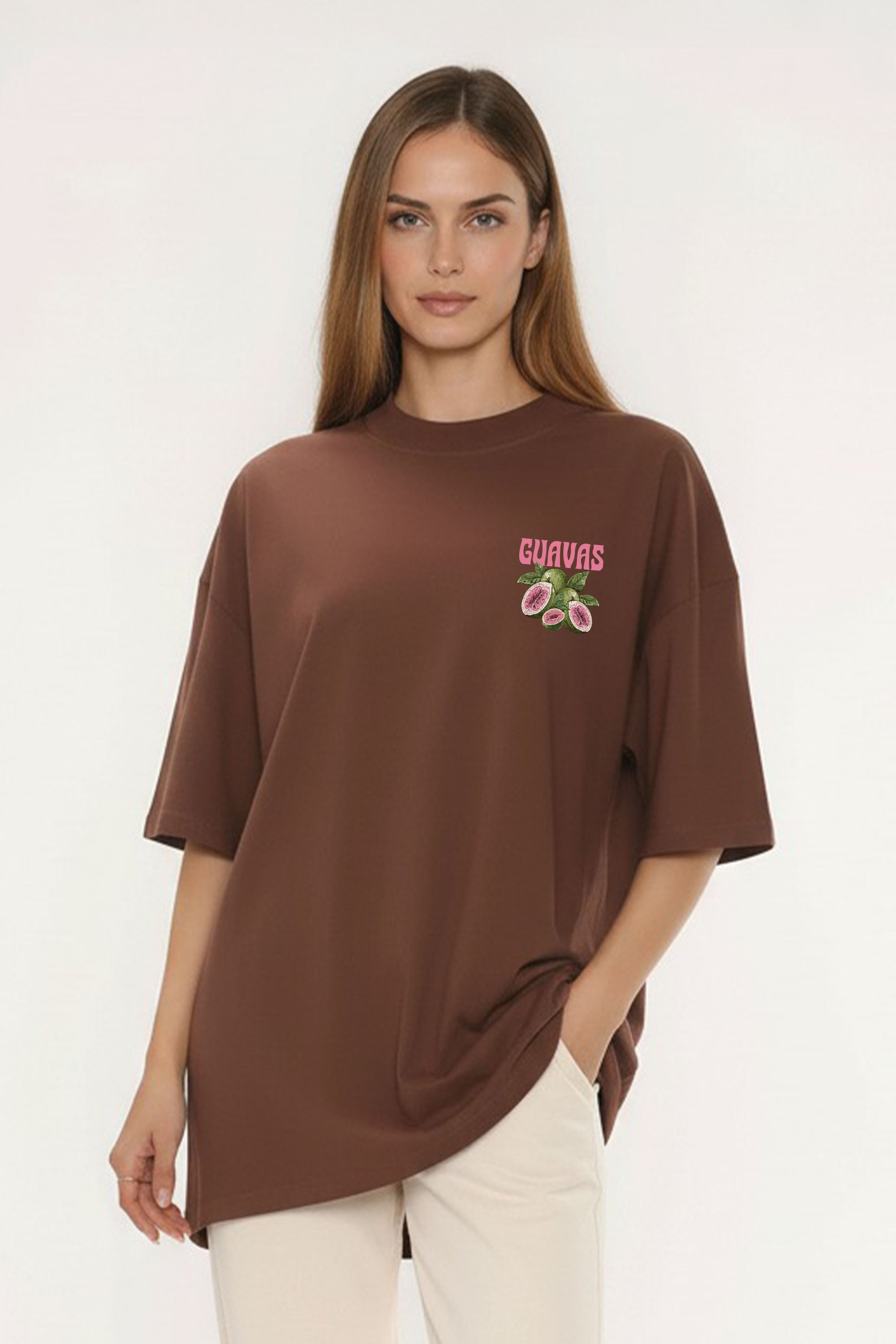 Oversized T-Shirt In Farm Fresh Guavas Print