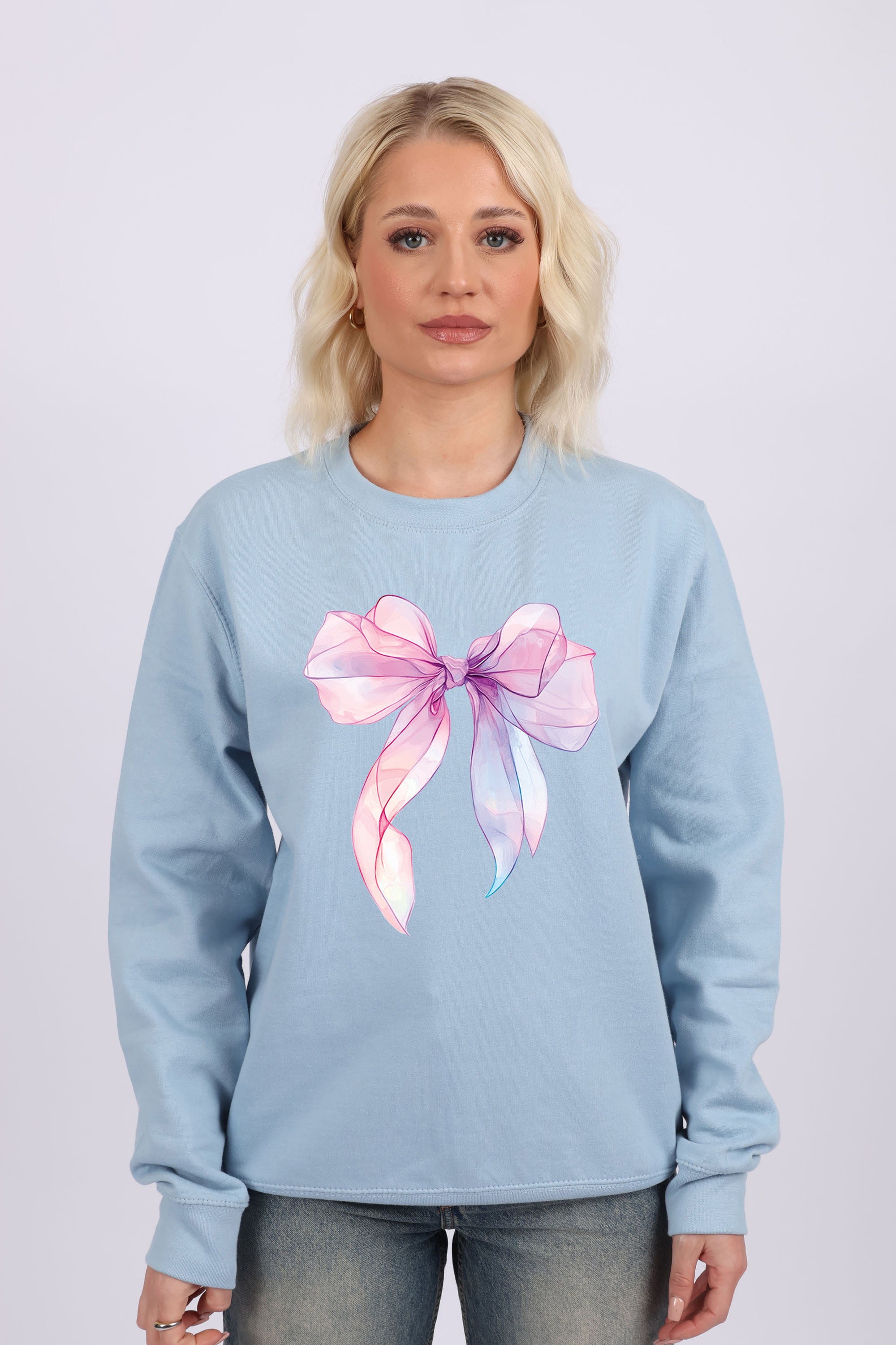 Multi Color Translucent Bow Printed Sweatshirt (Custom Pack)