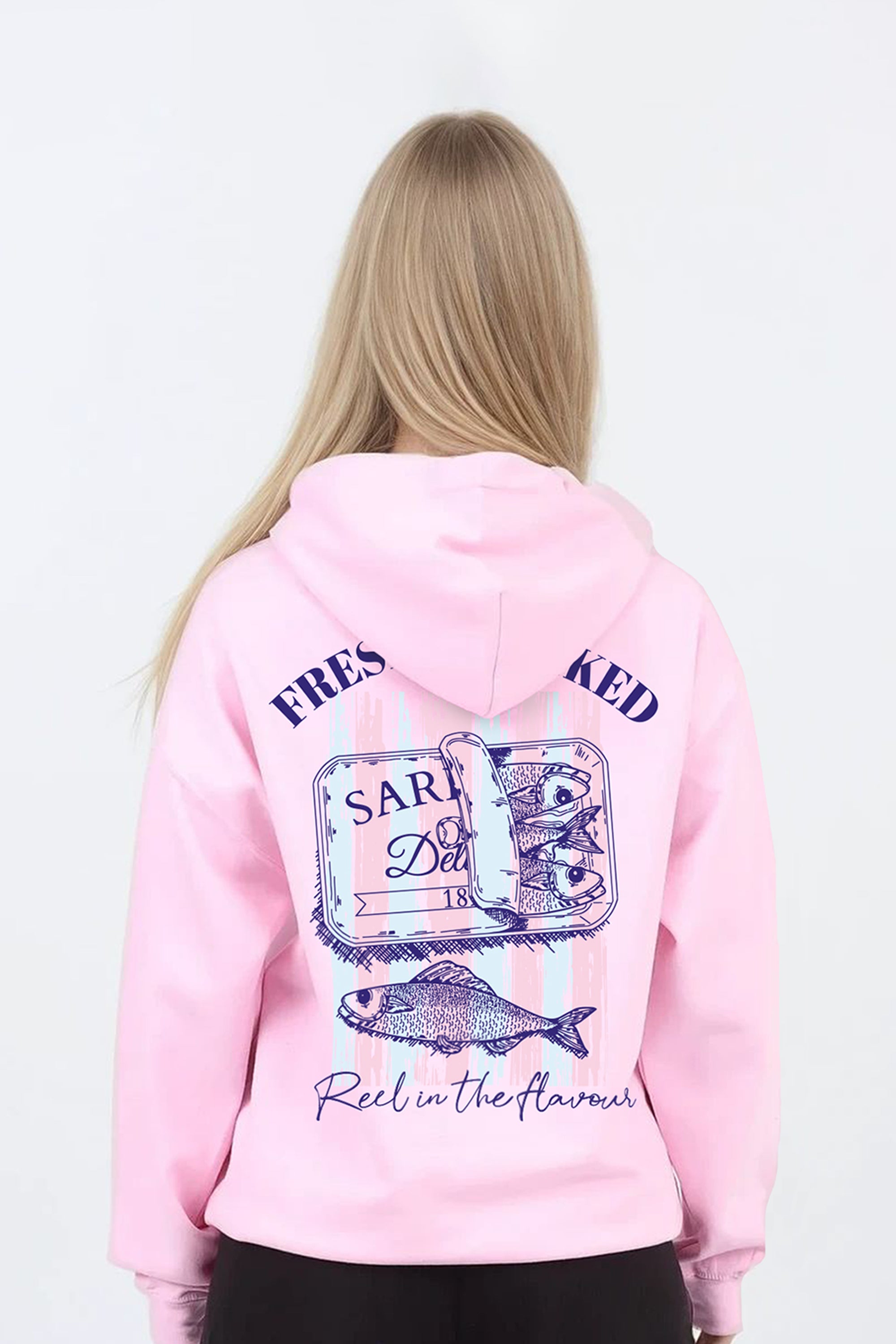 Freshly Packed Seafood Printed Hoodie (Pack Of 3)