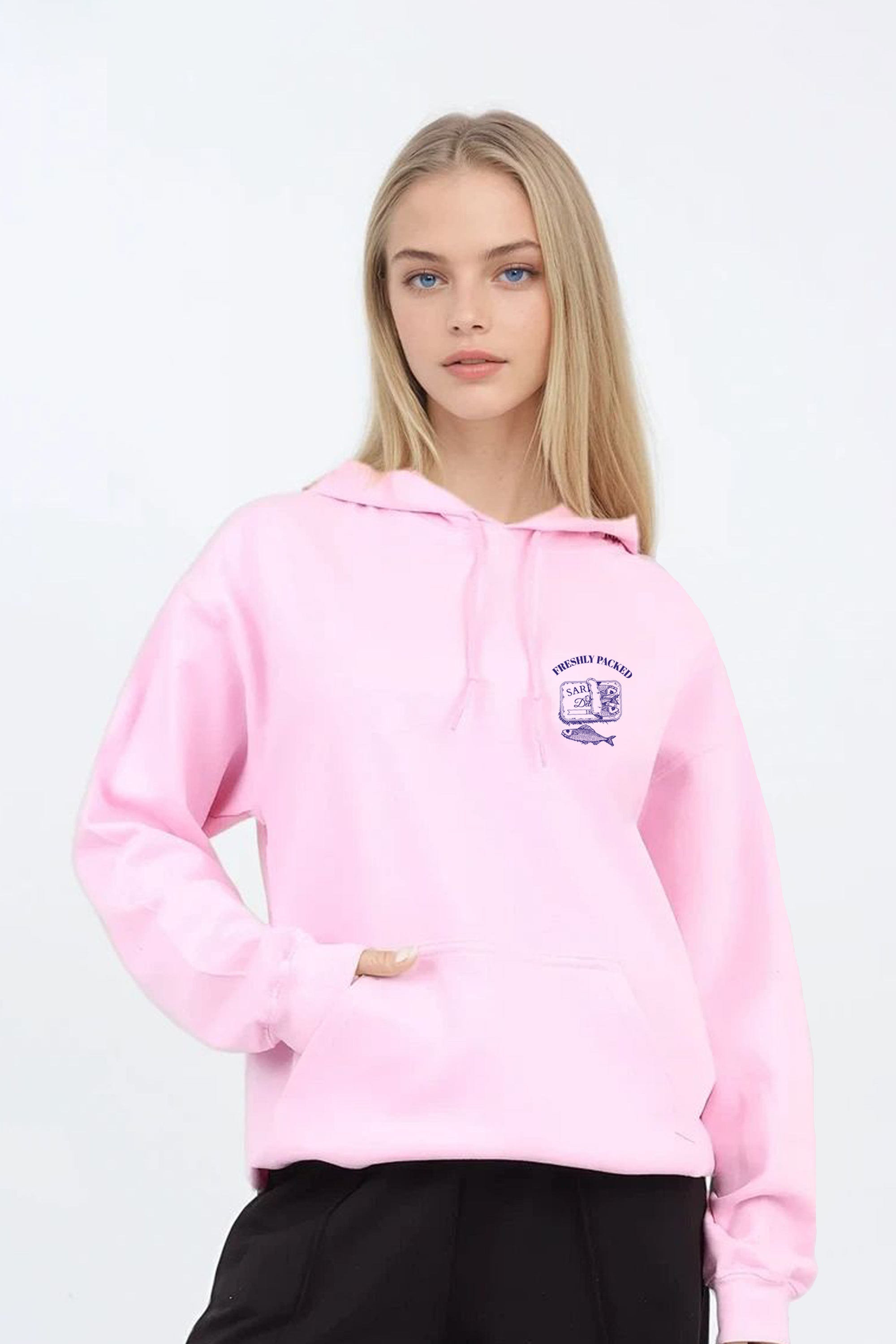 Freshly Packed Seafood Printed Hoodie (Pack Of 3)