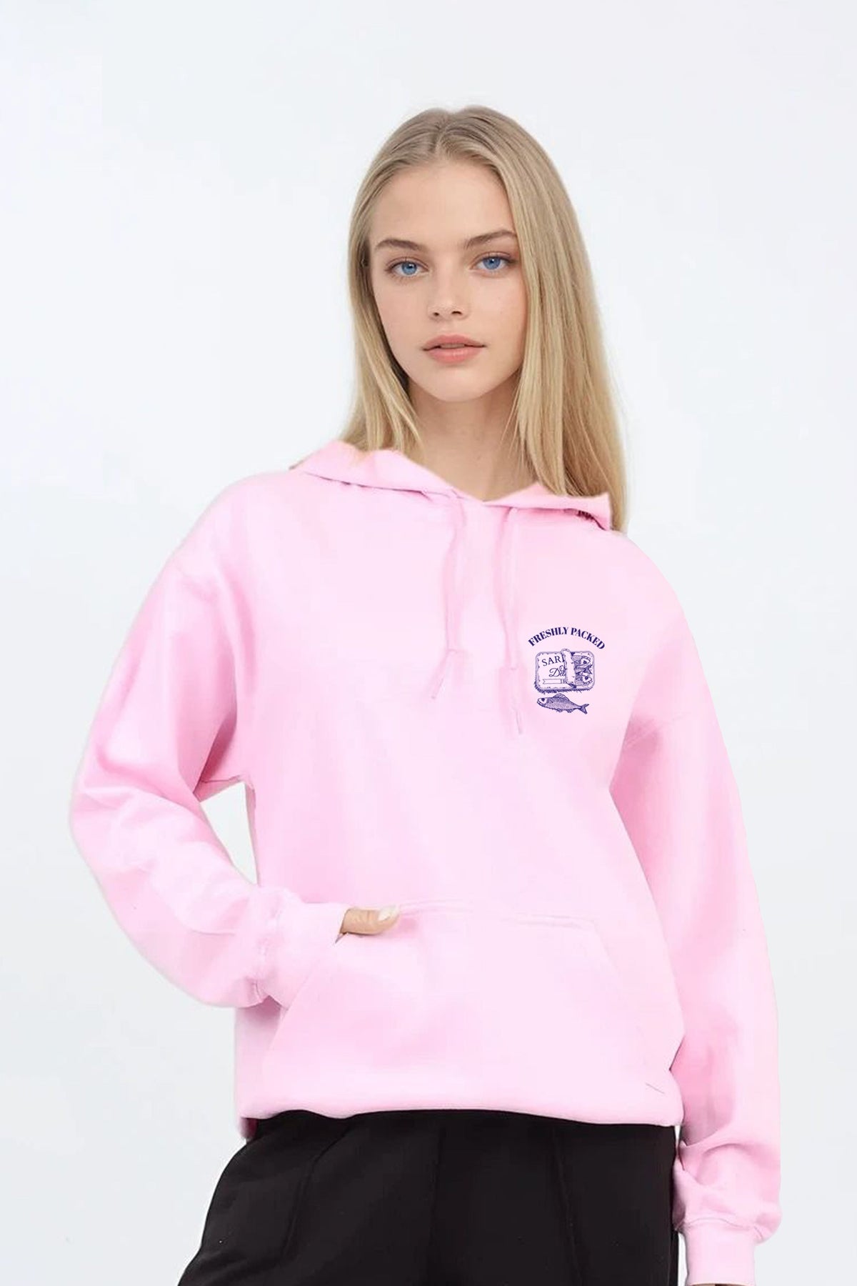 Freshly Packed Seafood Printed Hoodie (Pack Of 3)