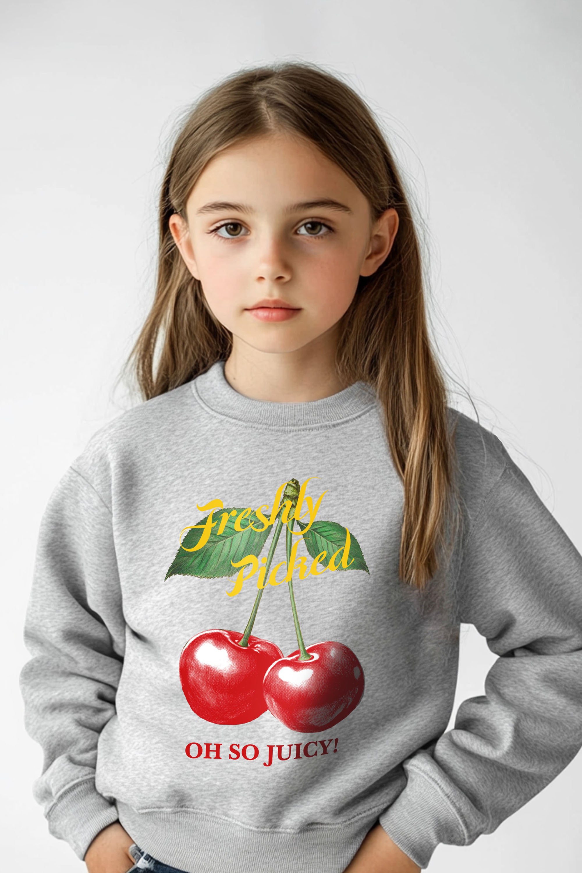 Kids Premium Freshly Picked Apple Printed Sweatshirt (Pack of 5)
