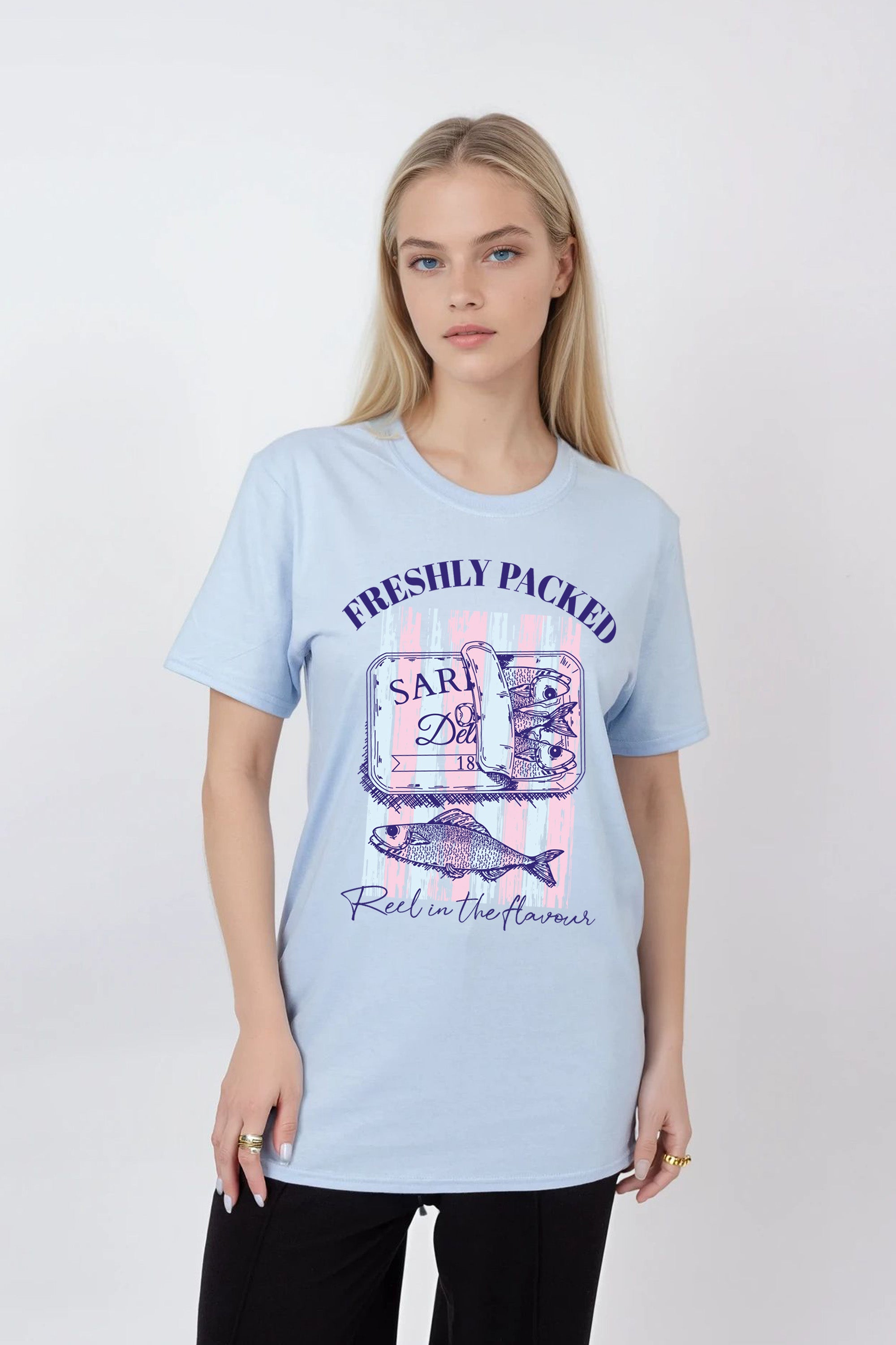 Freshly Packed Seafood Printed T-Shirt